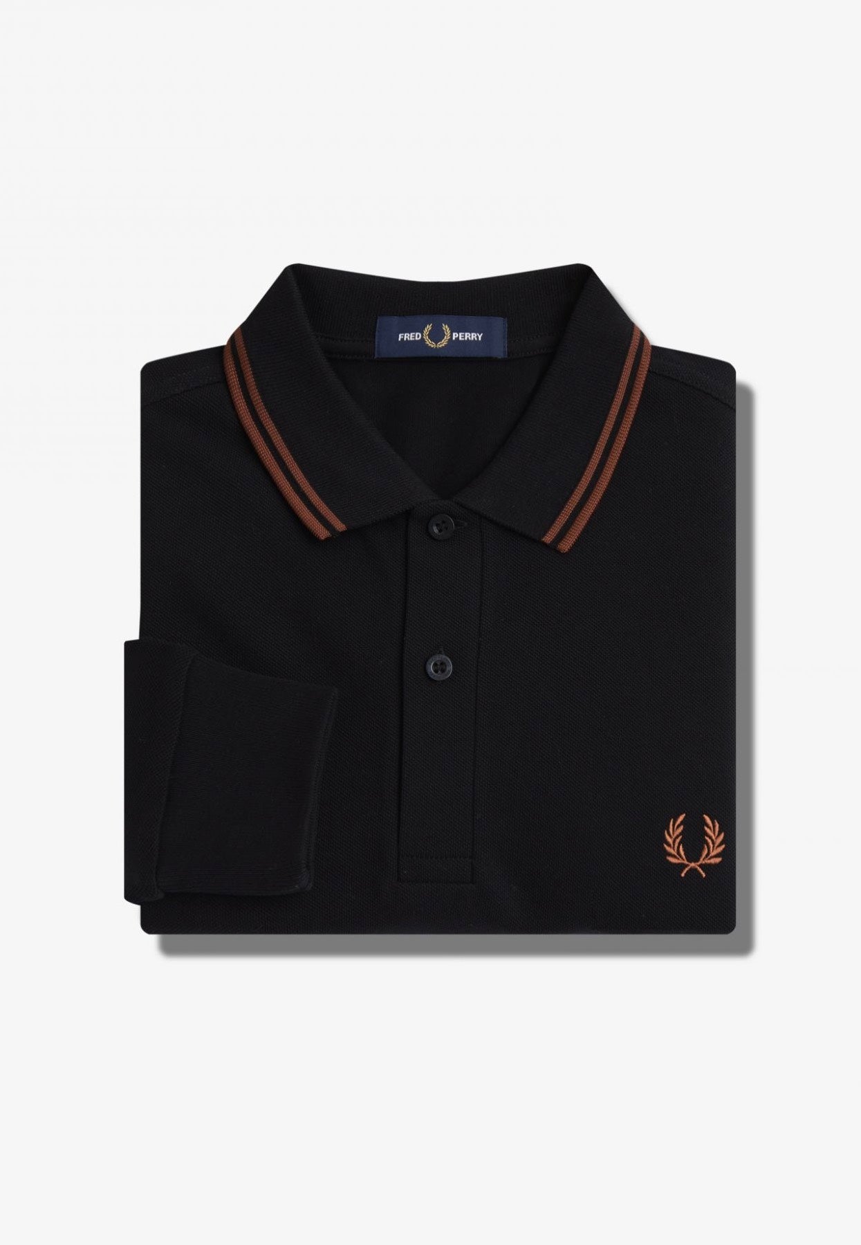 Fred Perry - Twin Tipped Black/Whisky Brown - Longsleeve | Men-Image