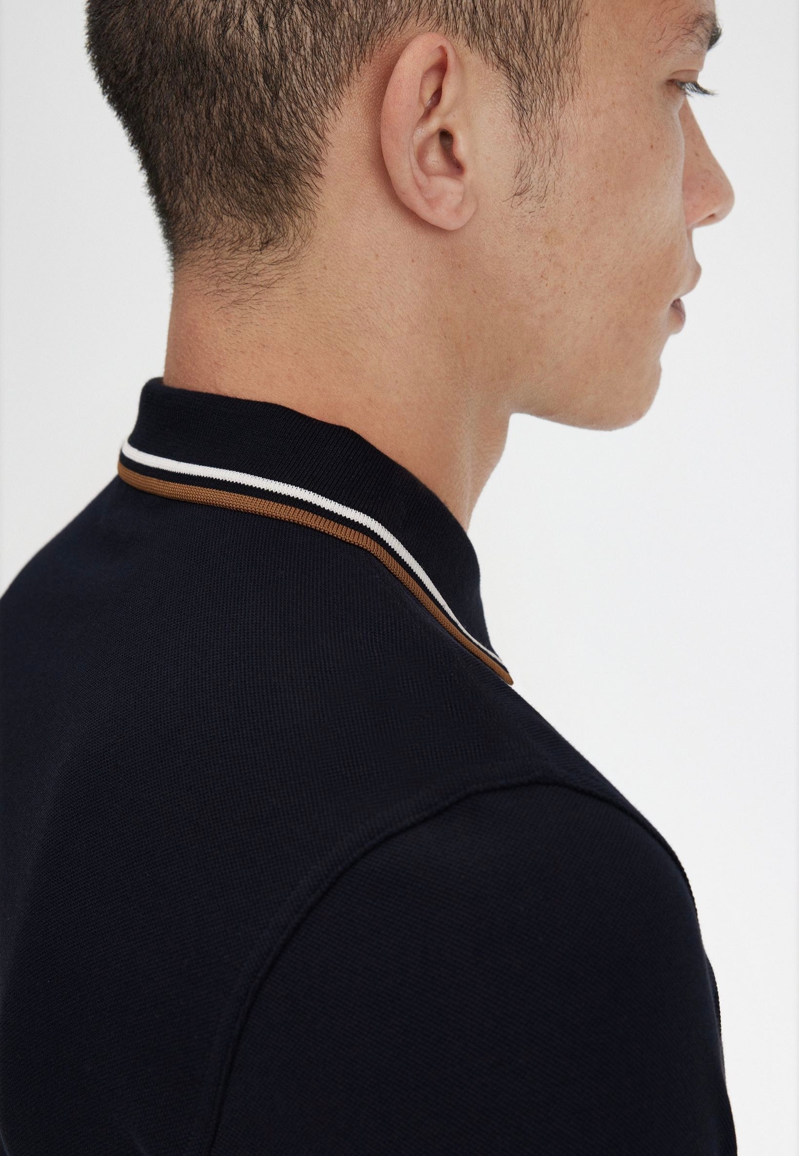 Fred Perry - Twin Tipped Navy/Snowh/Shsto - Longsleeve | Men-Image