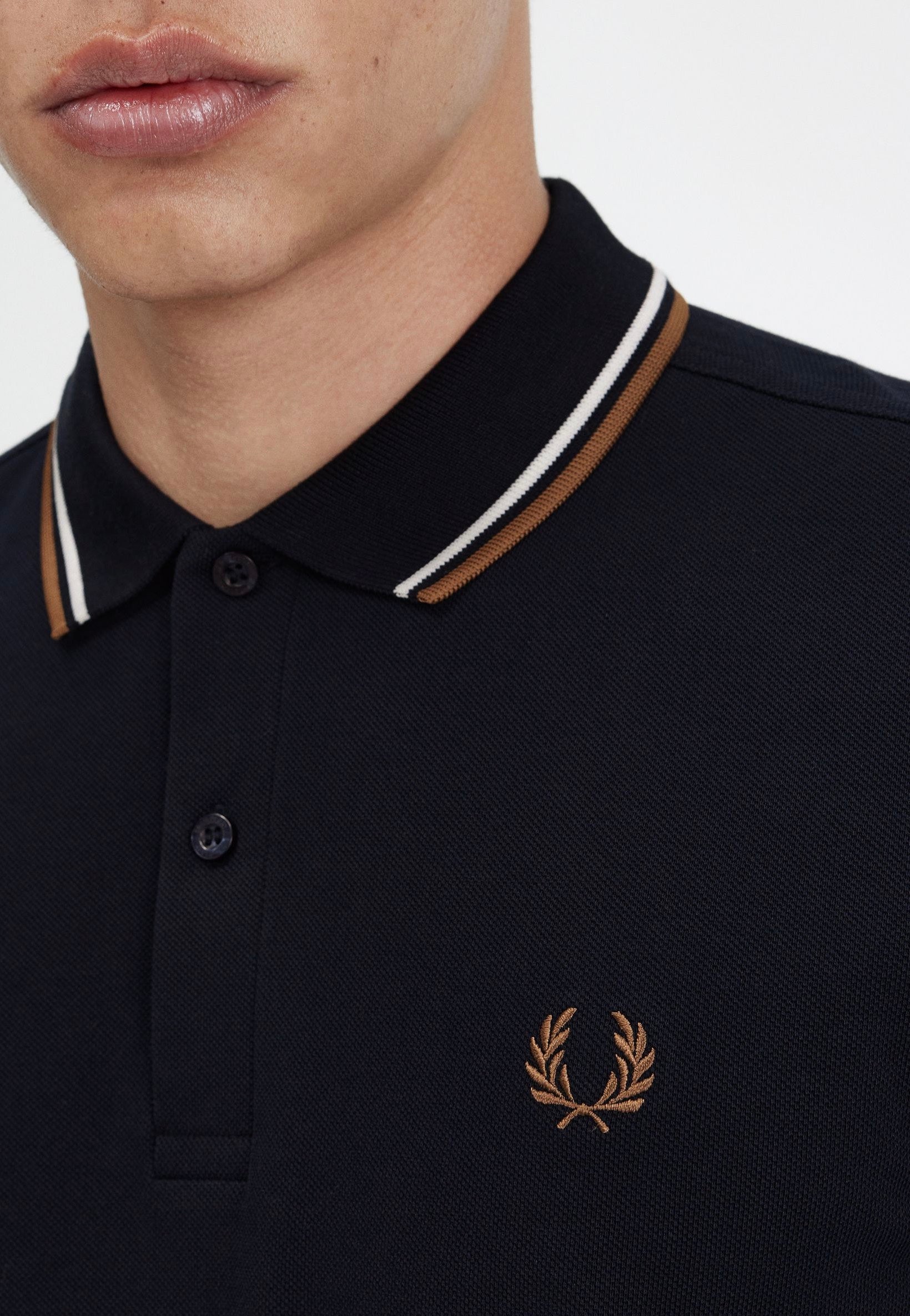 Fred Perry - Twin Tipped Navy/Snowh/Shsto - Longsleeve | Men-Image