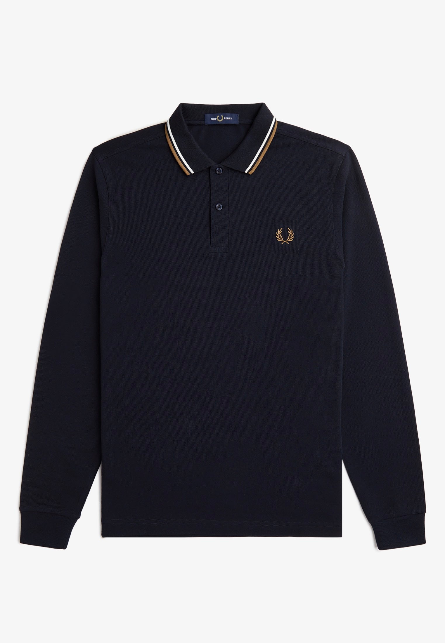 Fred Perry - Twin Tipped Navy/Snowh/Shsto - Longsleeve | Men-Image