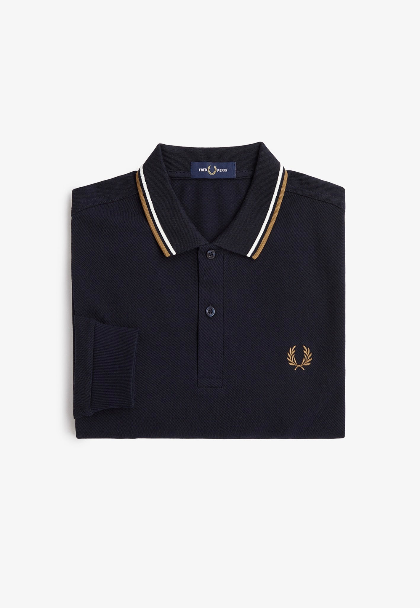 Fred Perry - Twin Tipped Navy/Snowh/Shsto - Longsleeve | Men-Image