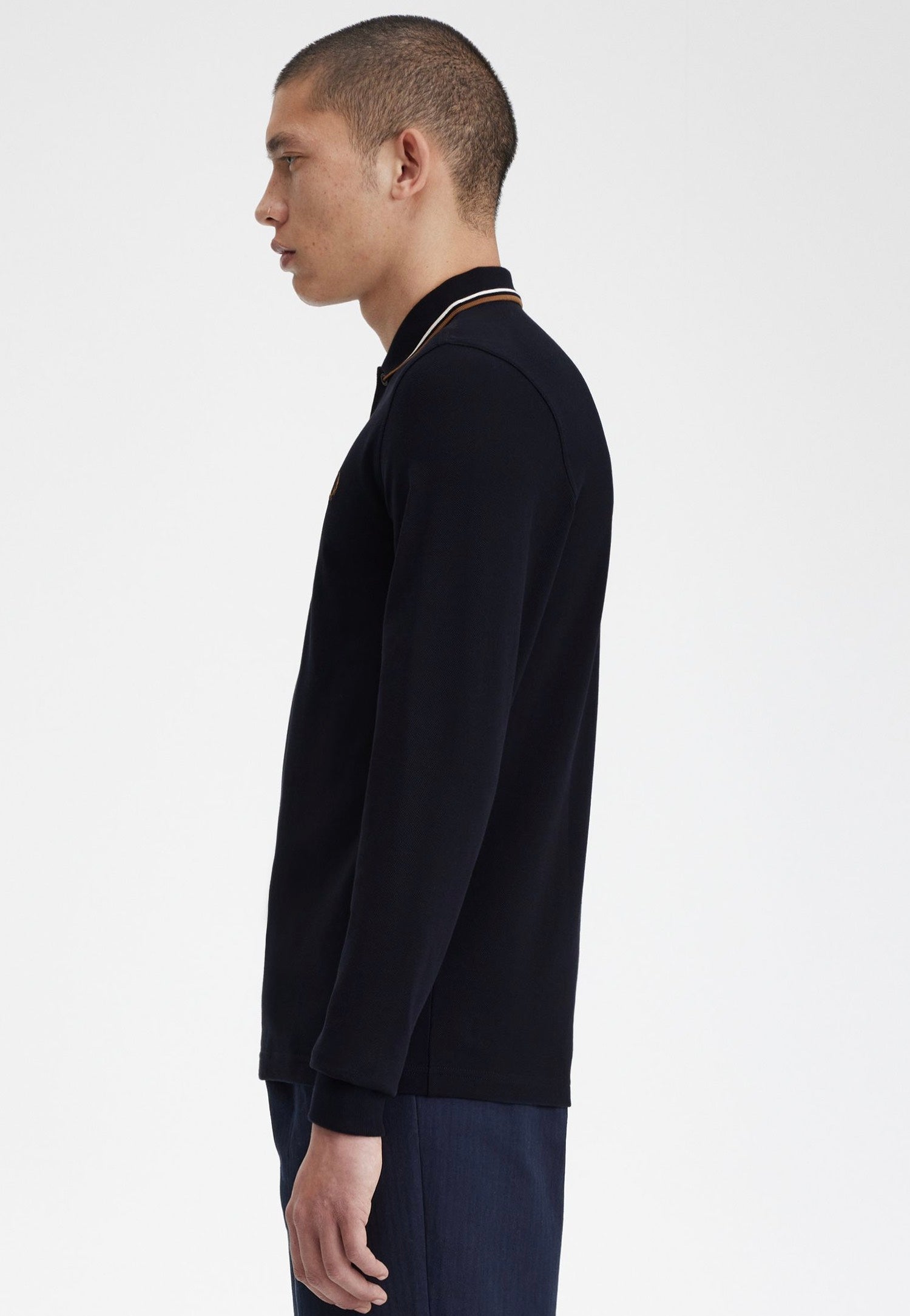 Fred Perry - Twin Tipped Navy/Snowh/Shsto - Longsleeve | Men-Image