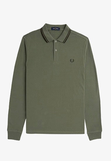 Fred Perry - Twin Tipped Laurel Wreath Green/Night Green/Night Green - Longsleeve | Men-Image