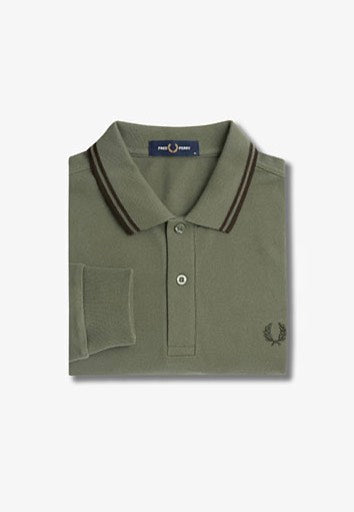 Fred Perry - Twin Tipped Laurel Wreath Green/Night Green/Night Green - Longsleeve | Men-Image