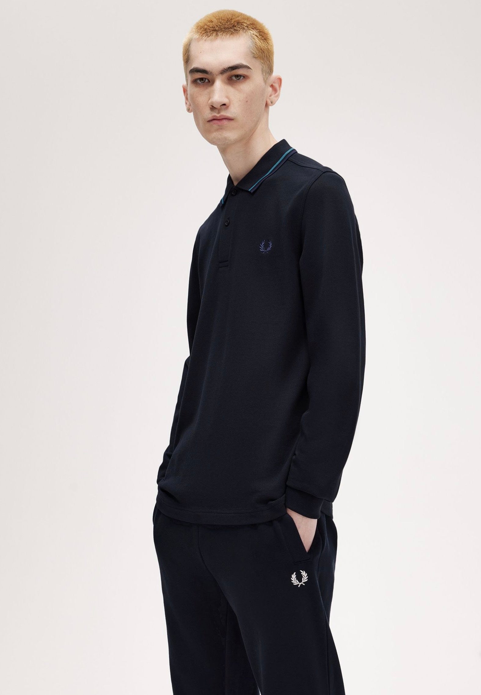 Fred Perry - Twin Tipped Nvy/Ocean/Dkcarb - Longsleeve | Men-Image