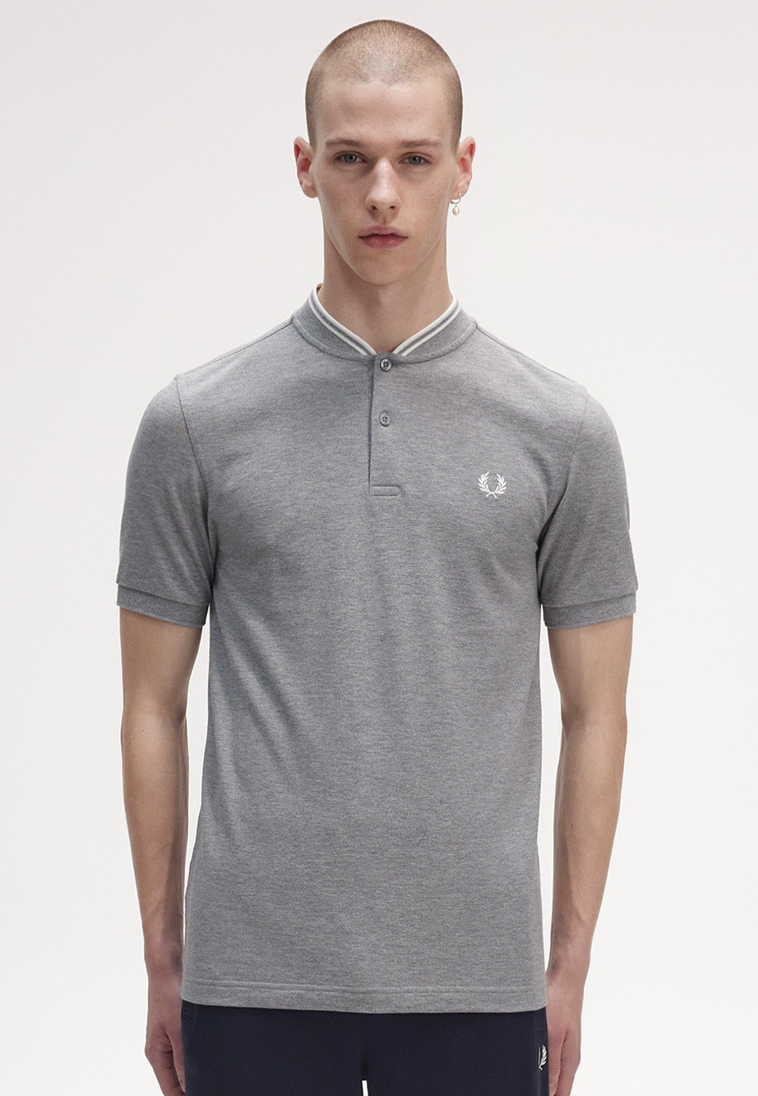 Fred Perry - Bomber Collar Steel Marl - Polo | Men-Image