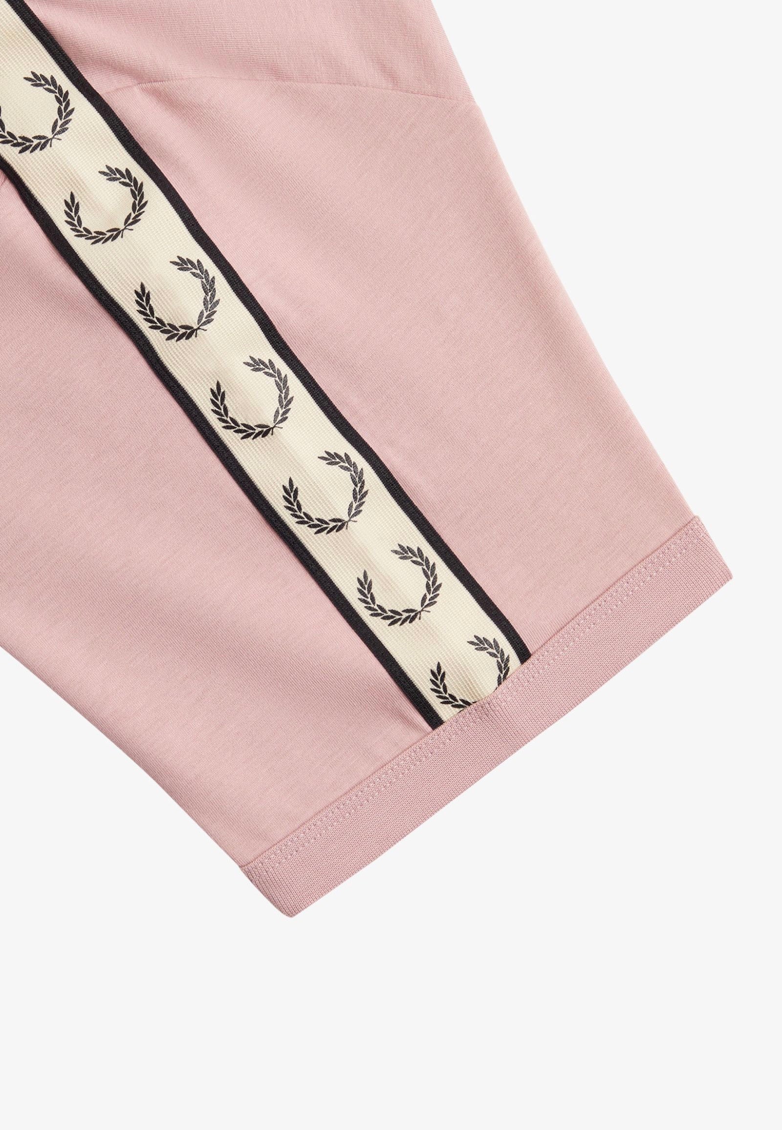 Fred Perry - Contrast Tape Ringer Dusty Rose Pink/Black - T-Shirt | Men-Image