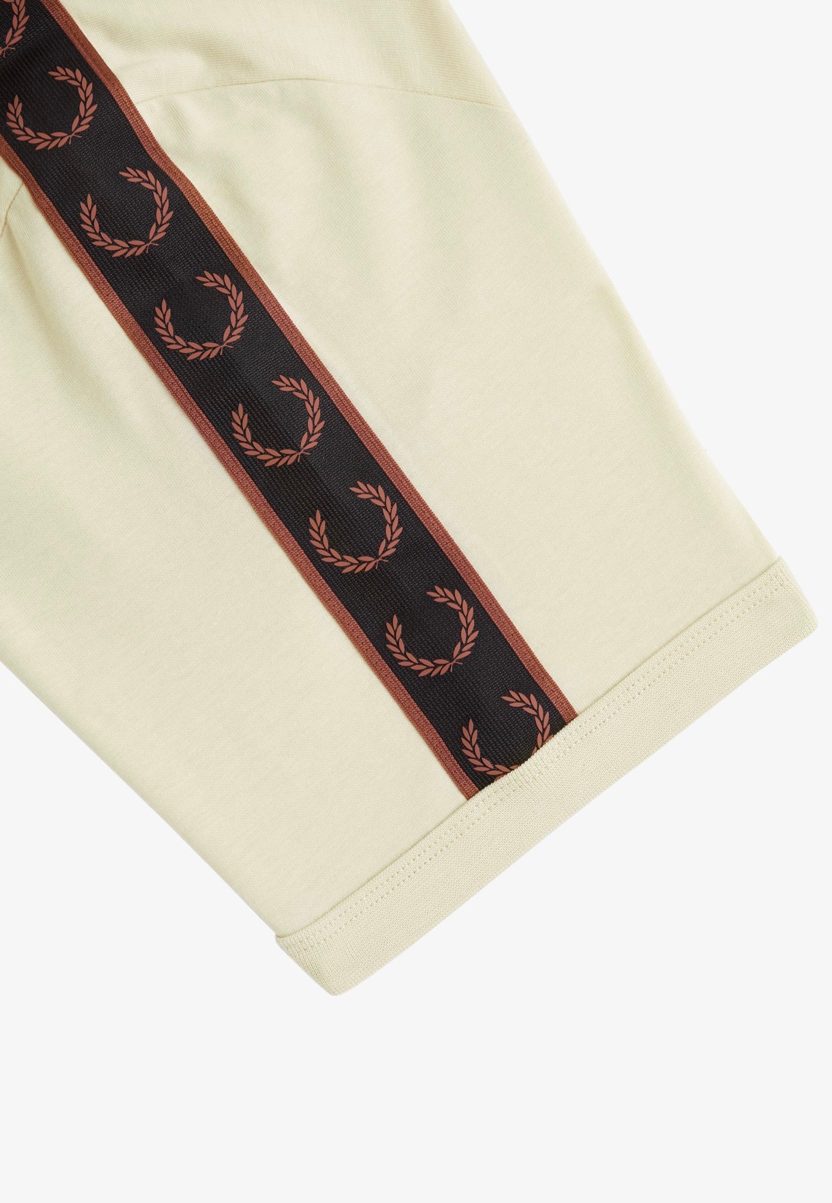 Fred Perry - Contrast Tape Ringer Oatmeal/Whisky Brown - T-Shirt | Men-Image