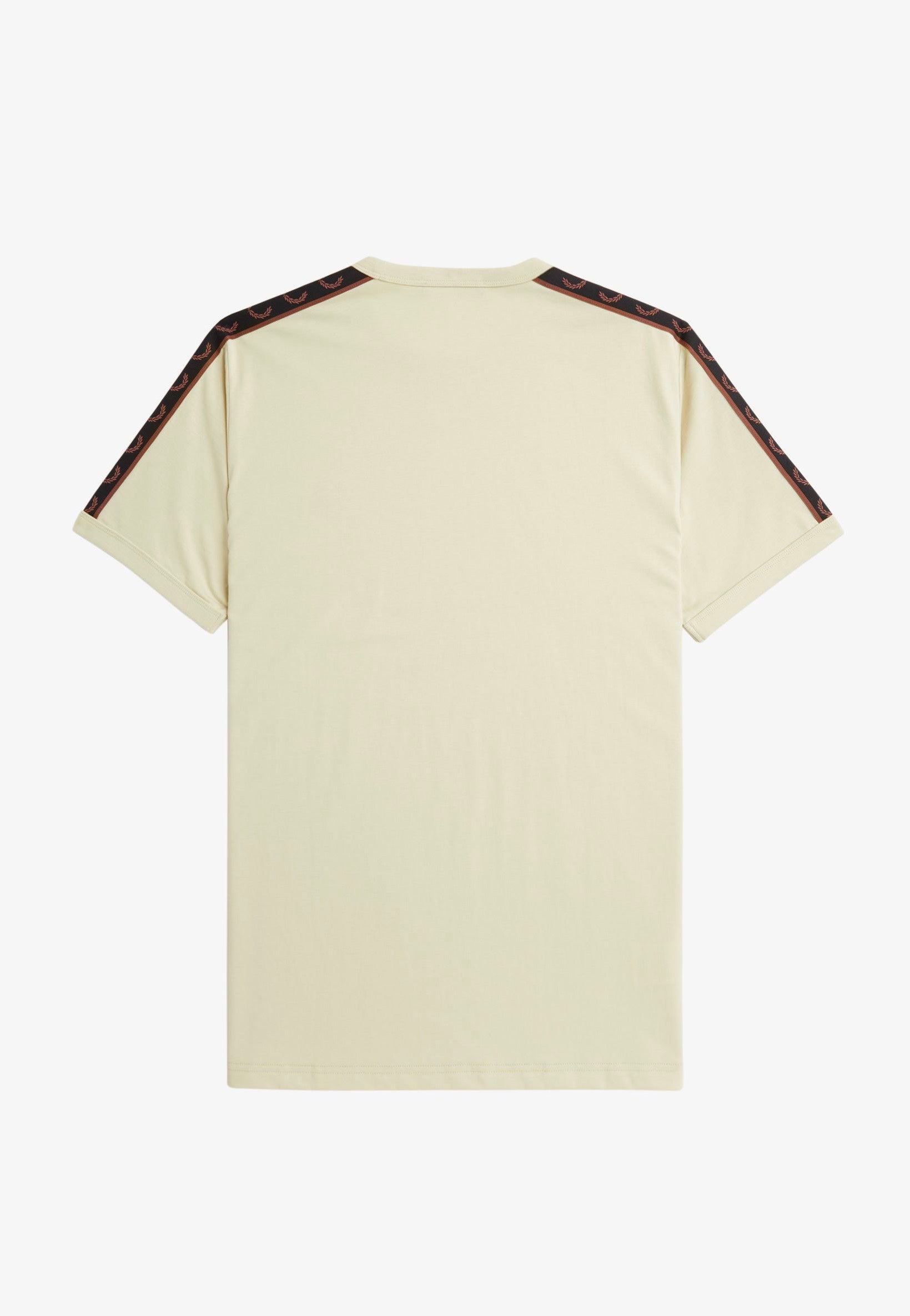 Fred Perry - Contrast Tape Ringer Oatmeal/Whisky Brown - T-Shirt | Men-Image