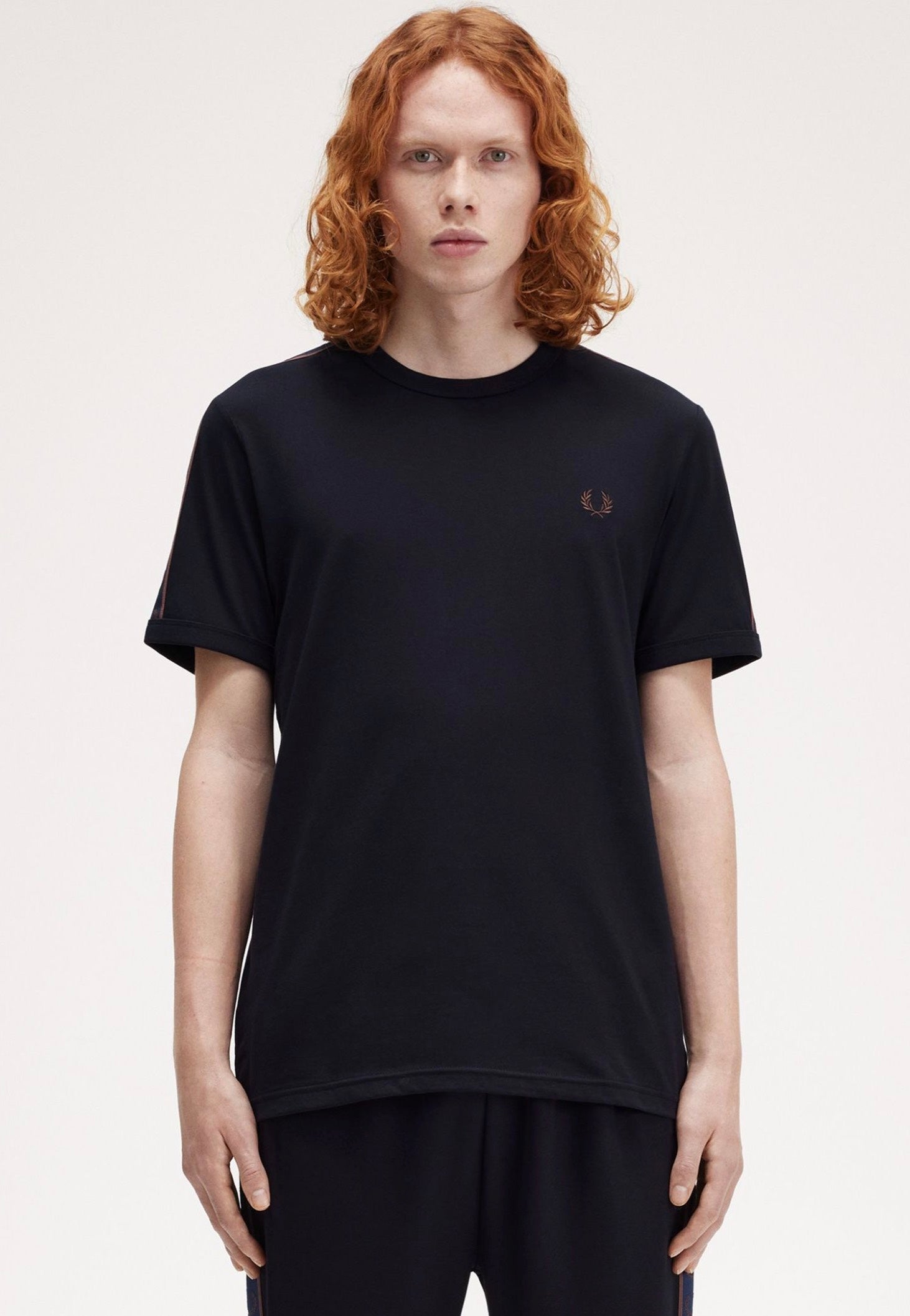 Fred Perry - Contrast Tape Ringer Navy/Crrgroabric - T-Shirt | Men-Image