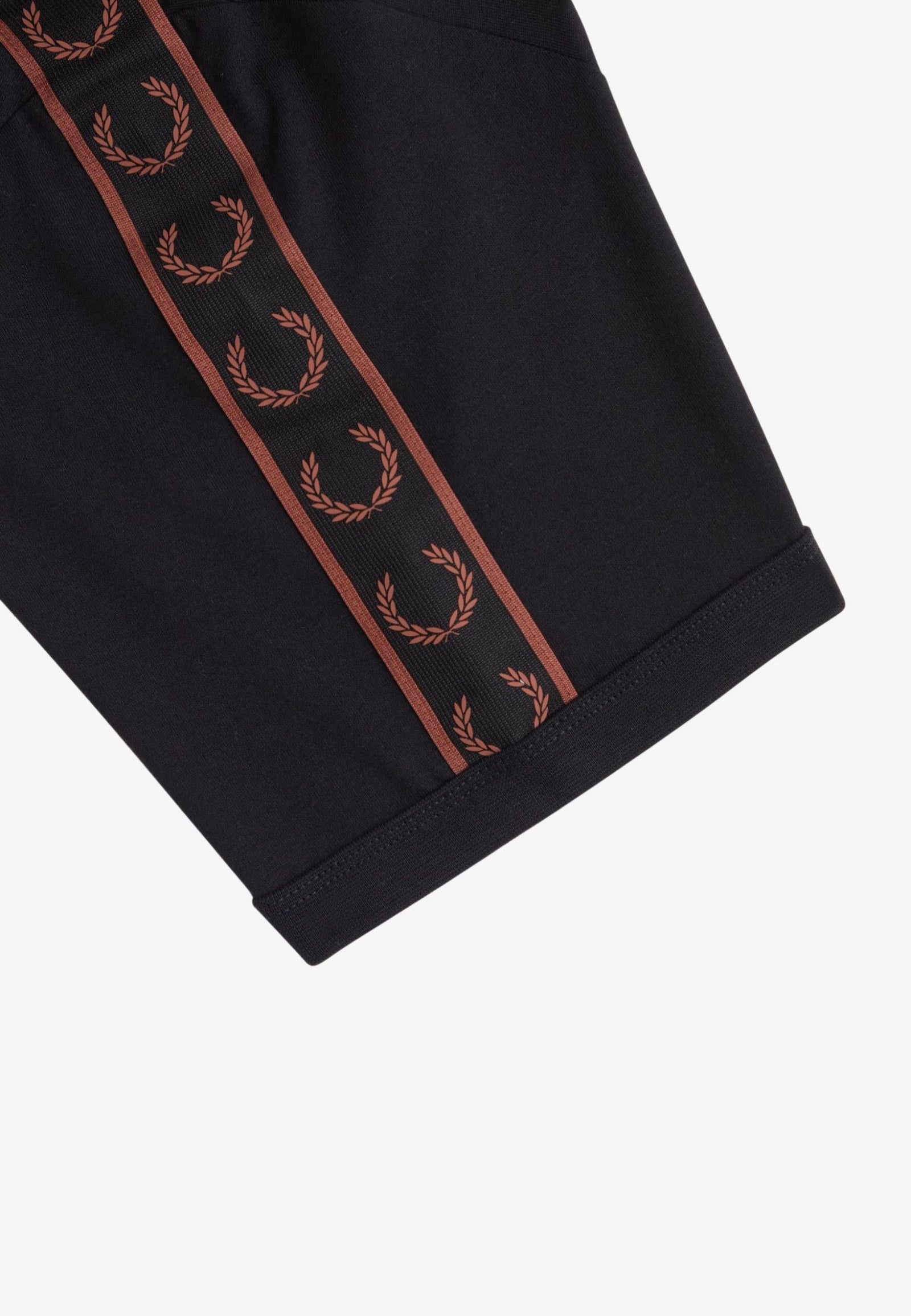 Fred Perry - Contrast Tape Ringer Black/Whisky Brown - T-Shirt | Men-Image