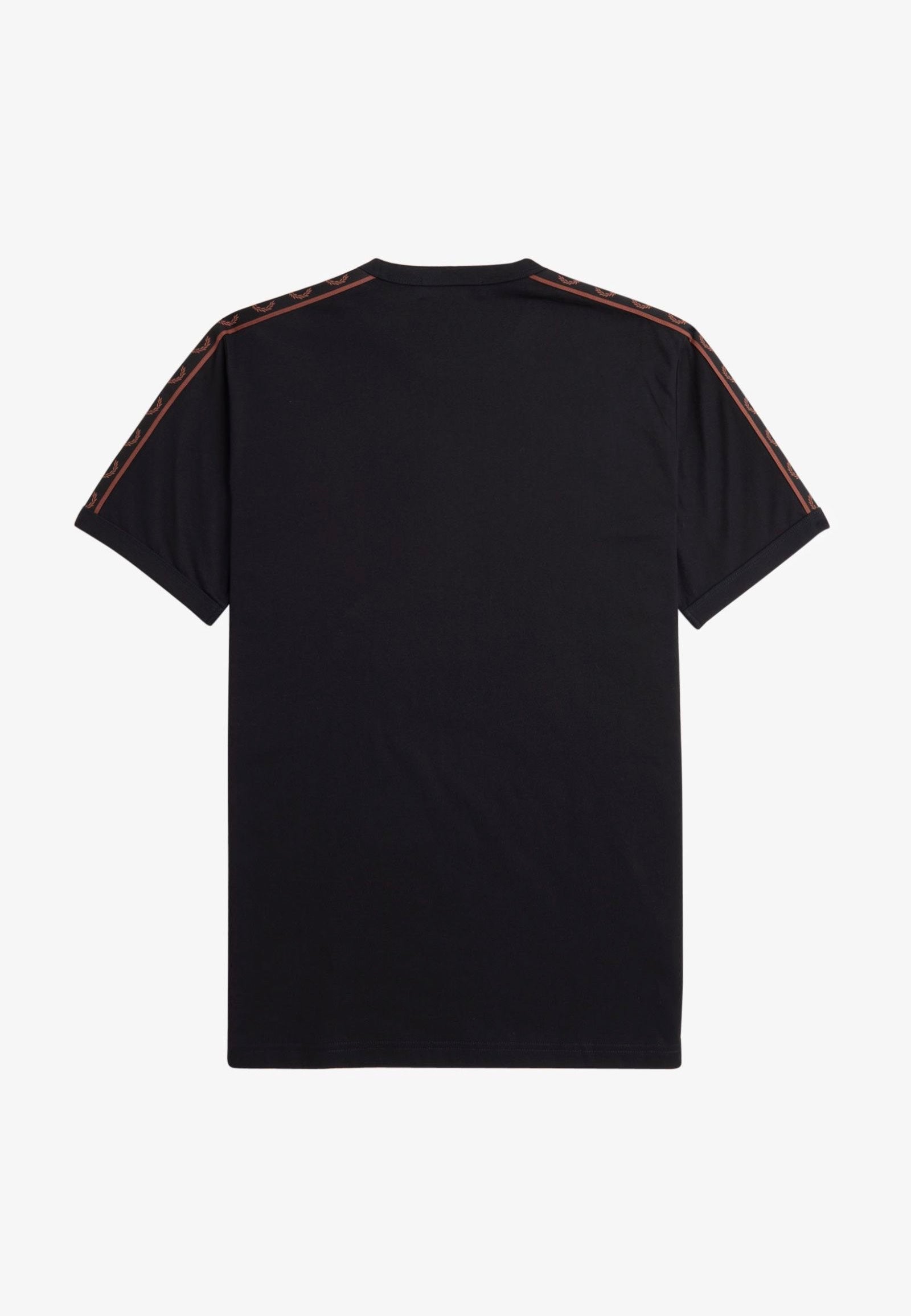 Fred Perry - Contrast Tape Ringer Black/Whisky Brown - T-Shirt | Men-Image