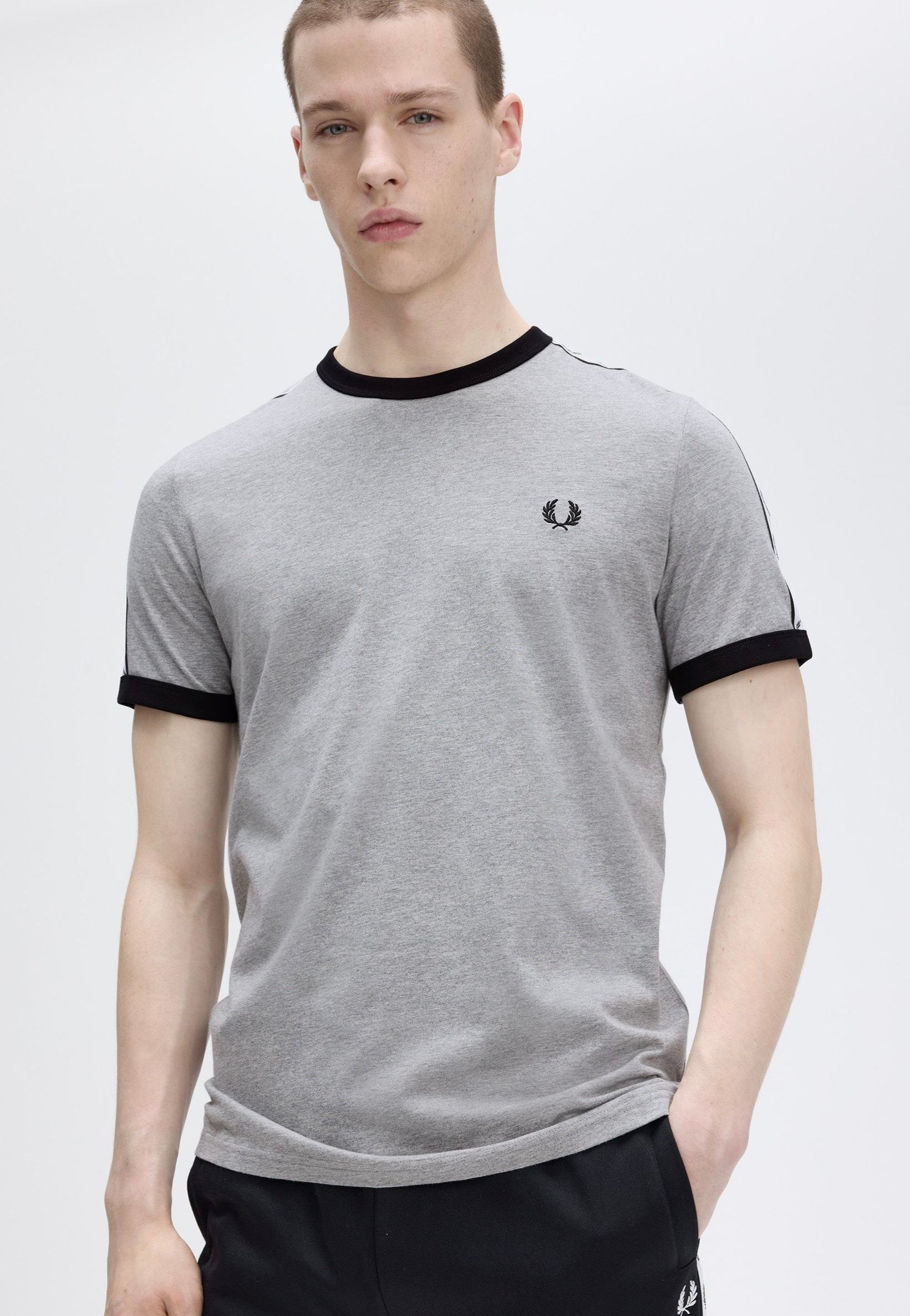 Fred Perry - Taped Ringer Steel Marl - T-Shirt | Men-Image