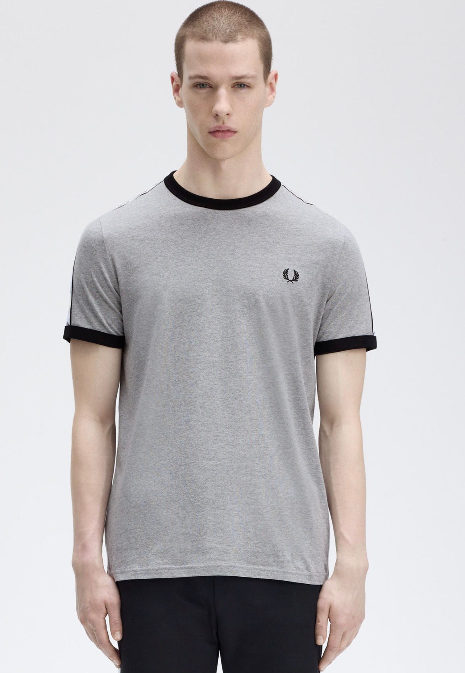 Fred Perry - Taped Ringer Steel Marl - T-Shirt | Men-Image