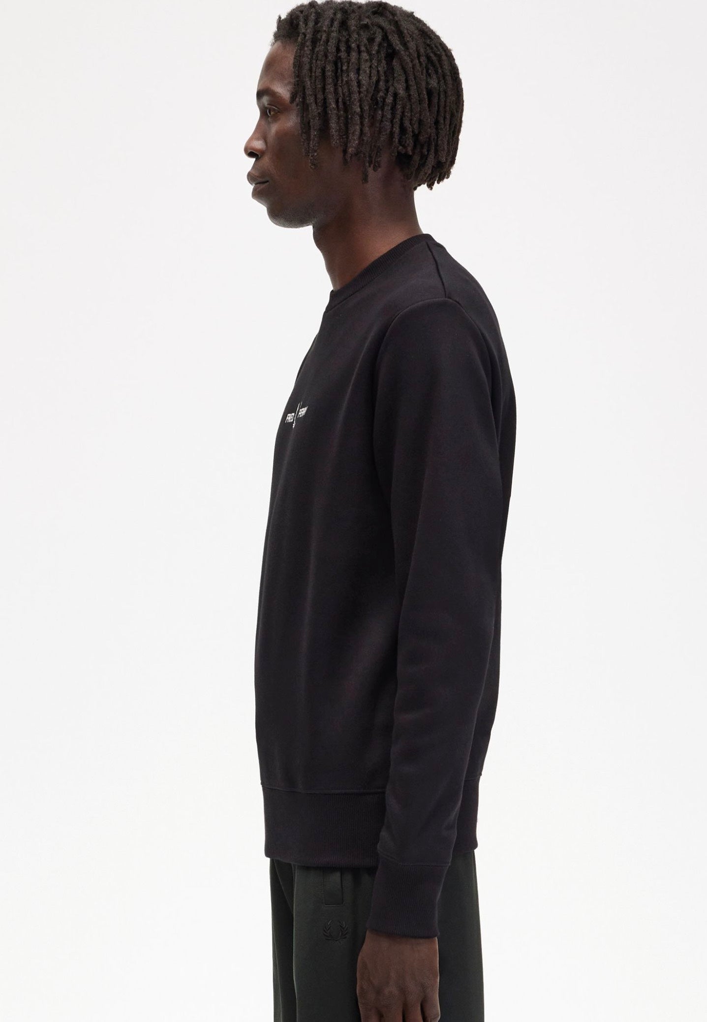 Fred Perry - Embroidered Black - Sweater | Men-Image