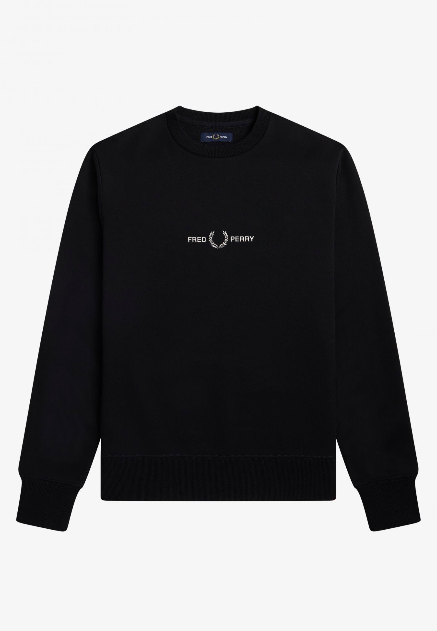 Fred Perry - Embroidered Black - Sweater | Men-Image