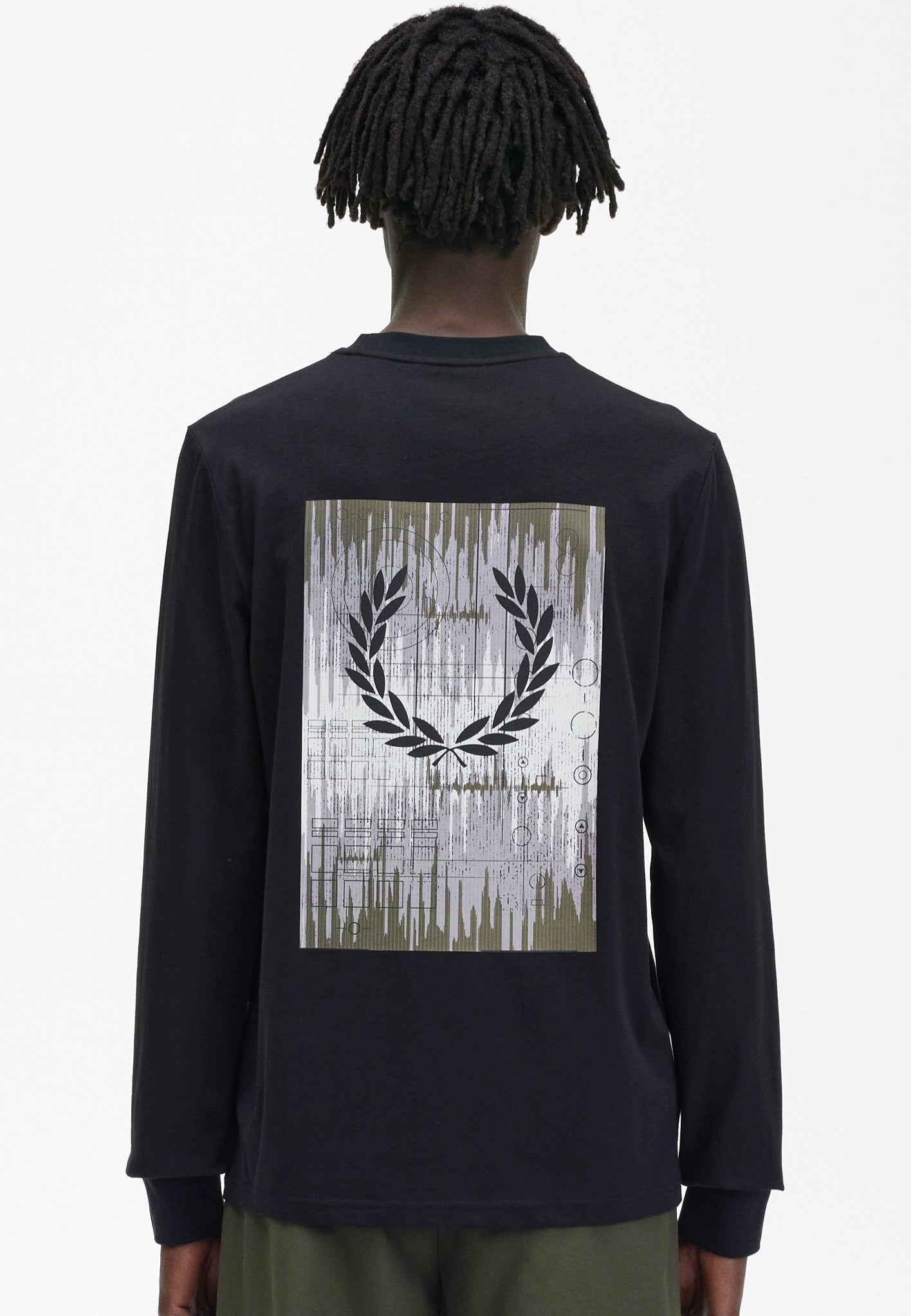 Fred Perry - Graphic Soundwaves Black - Longsleeve | Men-Image