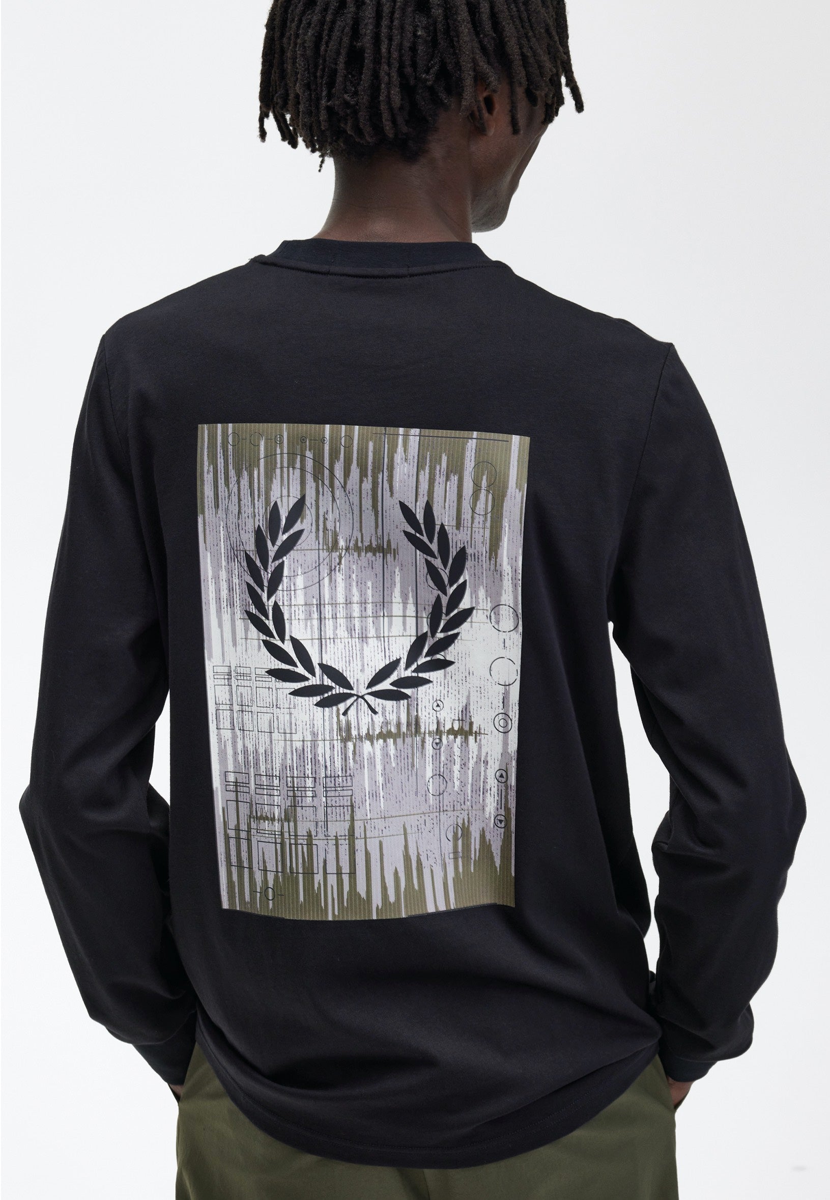 Fred Perry - Graphic Soundwaves Black - Longsleeve | Men-Image