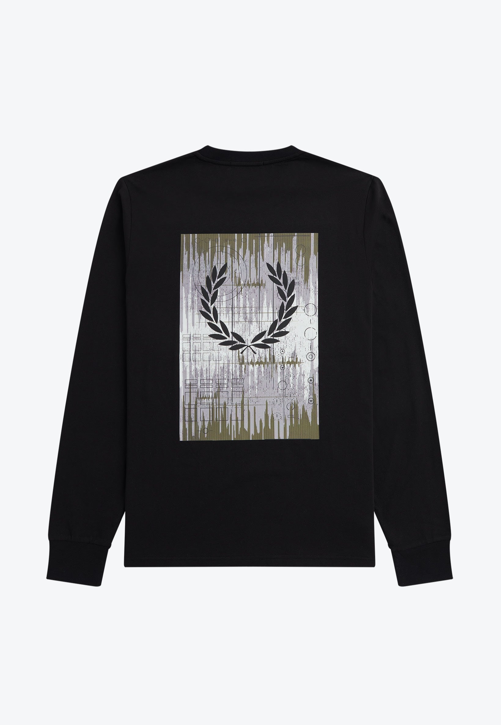 Fred Perry - Graphic Soundwaves Black - Longsleeve | Men-Image