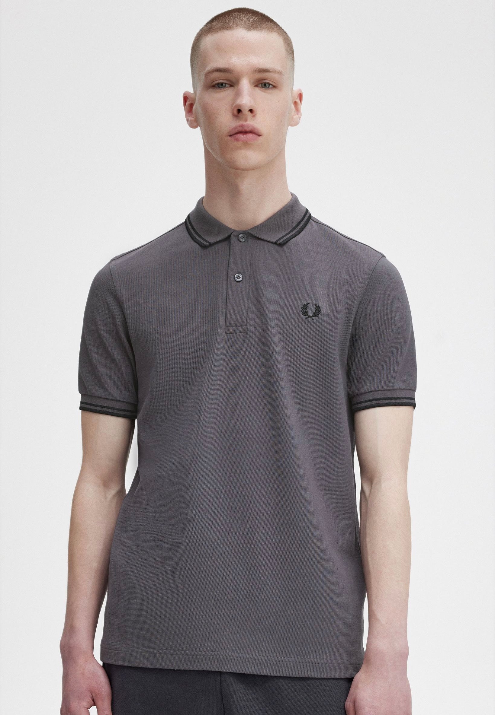 Fred Perry - Back Graphic Gunmetal - Polo | Men-Image