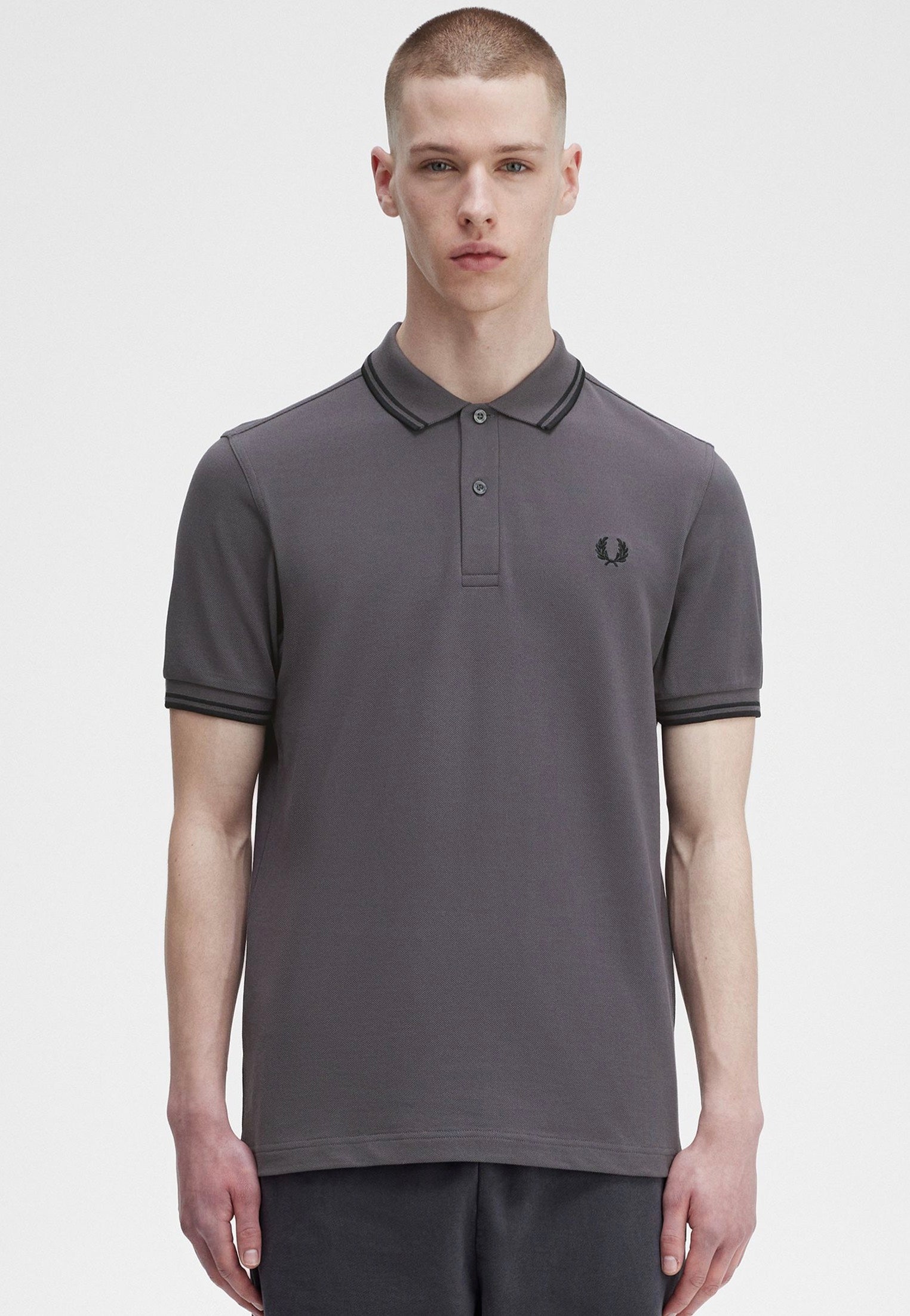 Fred Perry - Back Graphic Gunmetal - Polo | Men-Image