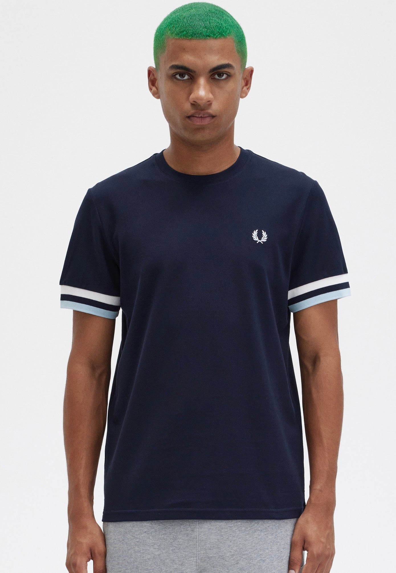 Fred Perry - Bold Tipped Pique Navy - T-Shirt | Men-Image