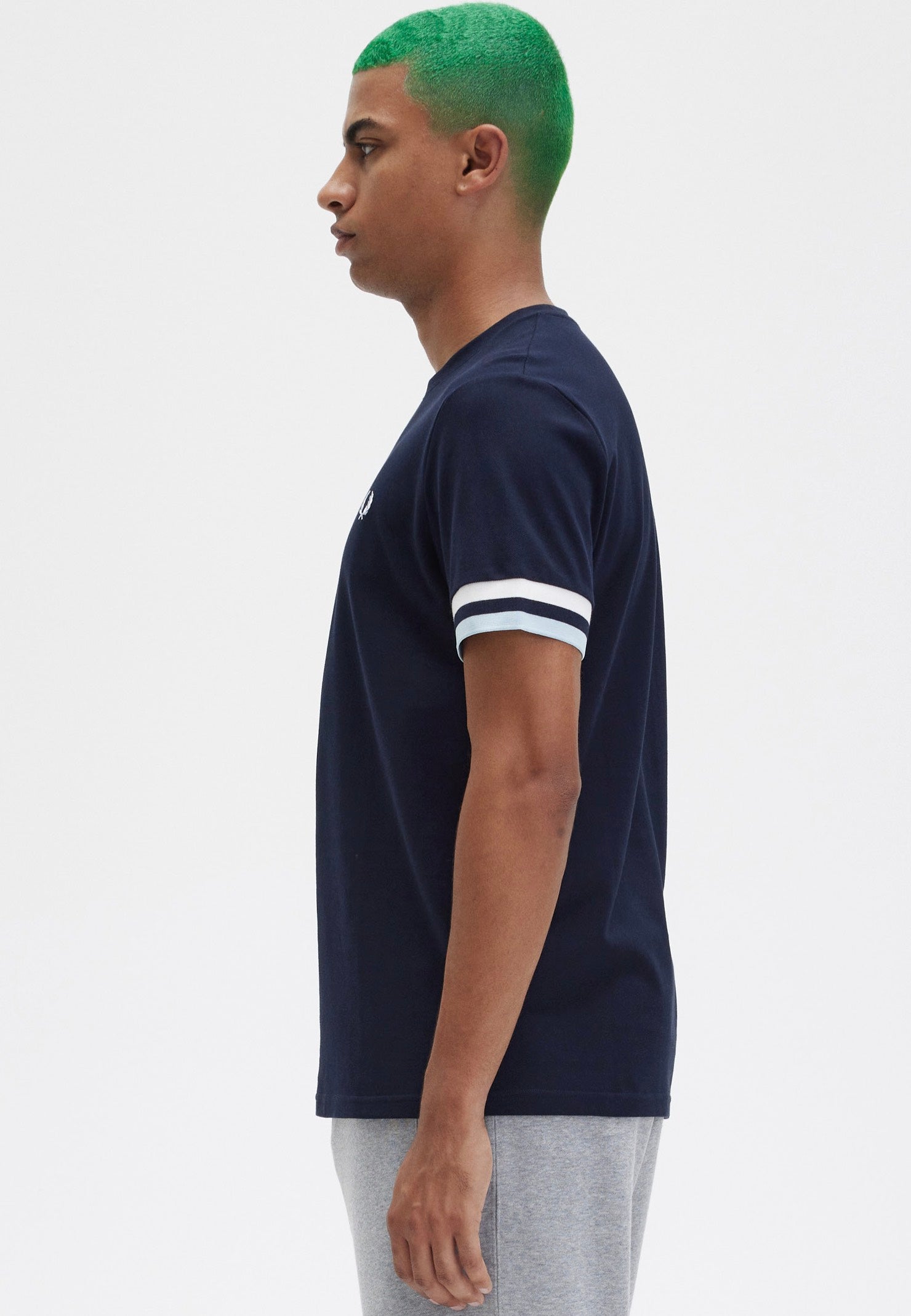 Fred Perry - Bold Tipped Pique Navy - T-Shirt | Men-Image