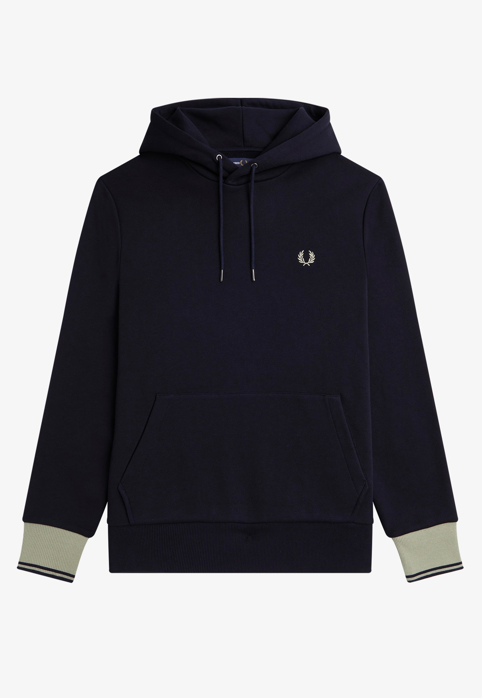 Fred Perry - Contrast Cuff Laurel Navy - Hoodie | Men-Image