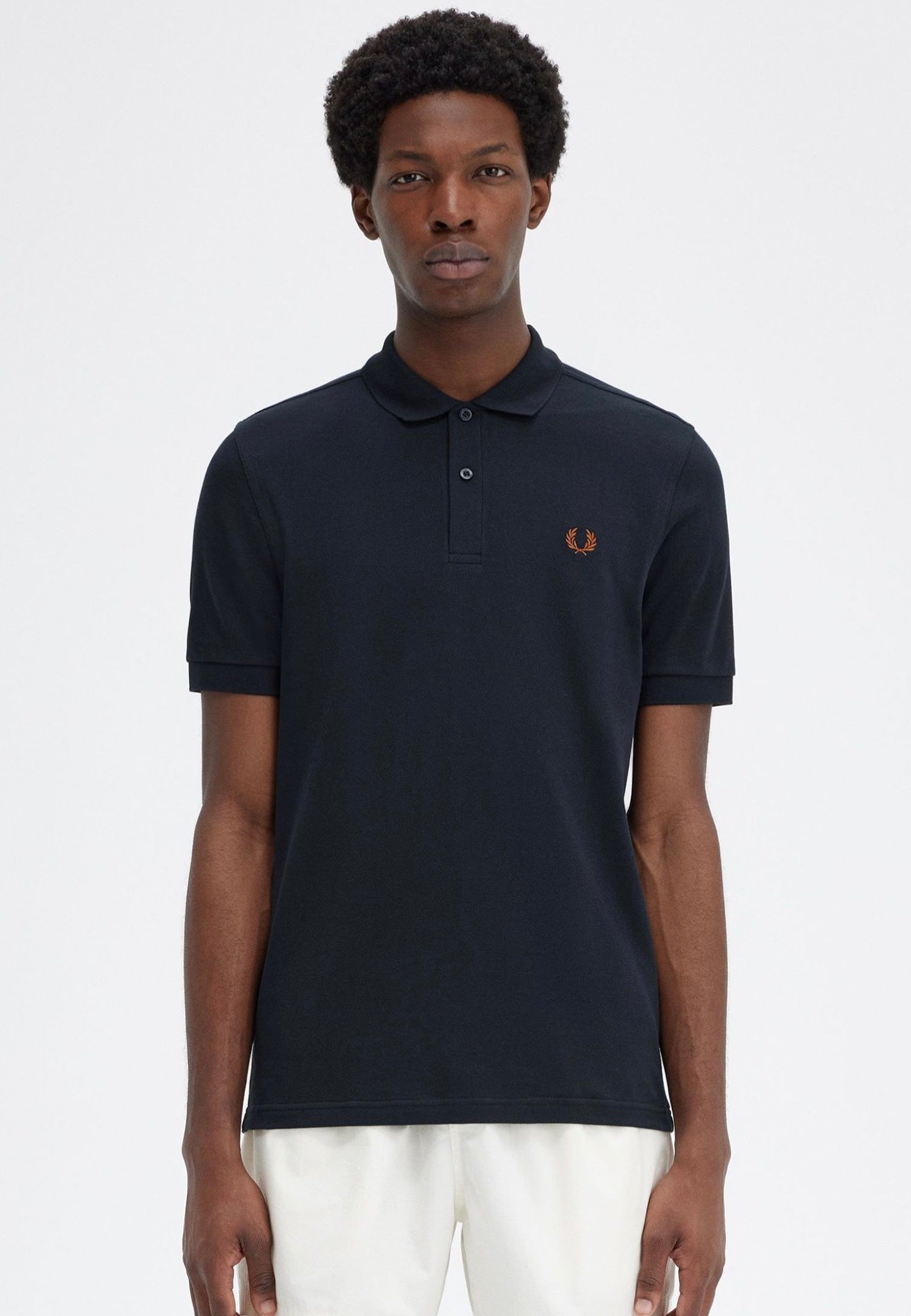 Fred Perry - Plain Navy/Nut Flake - Polo | Men-Image