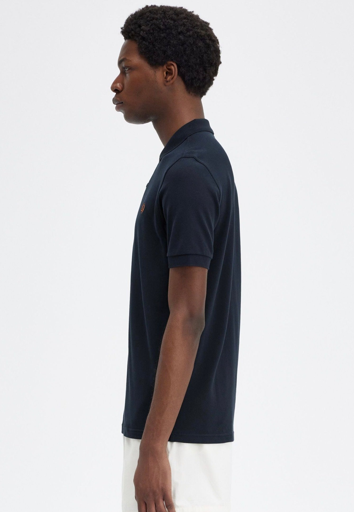 Fred Perry - Plain Navy/Nut Flake - Polo | Men-Image