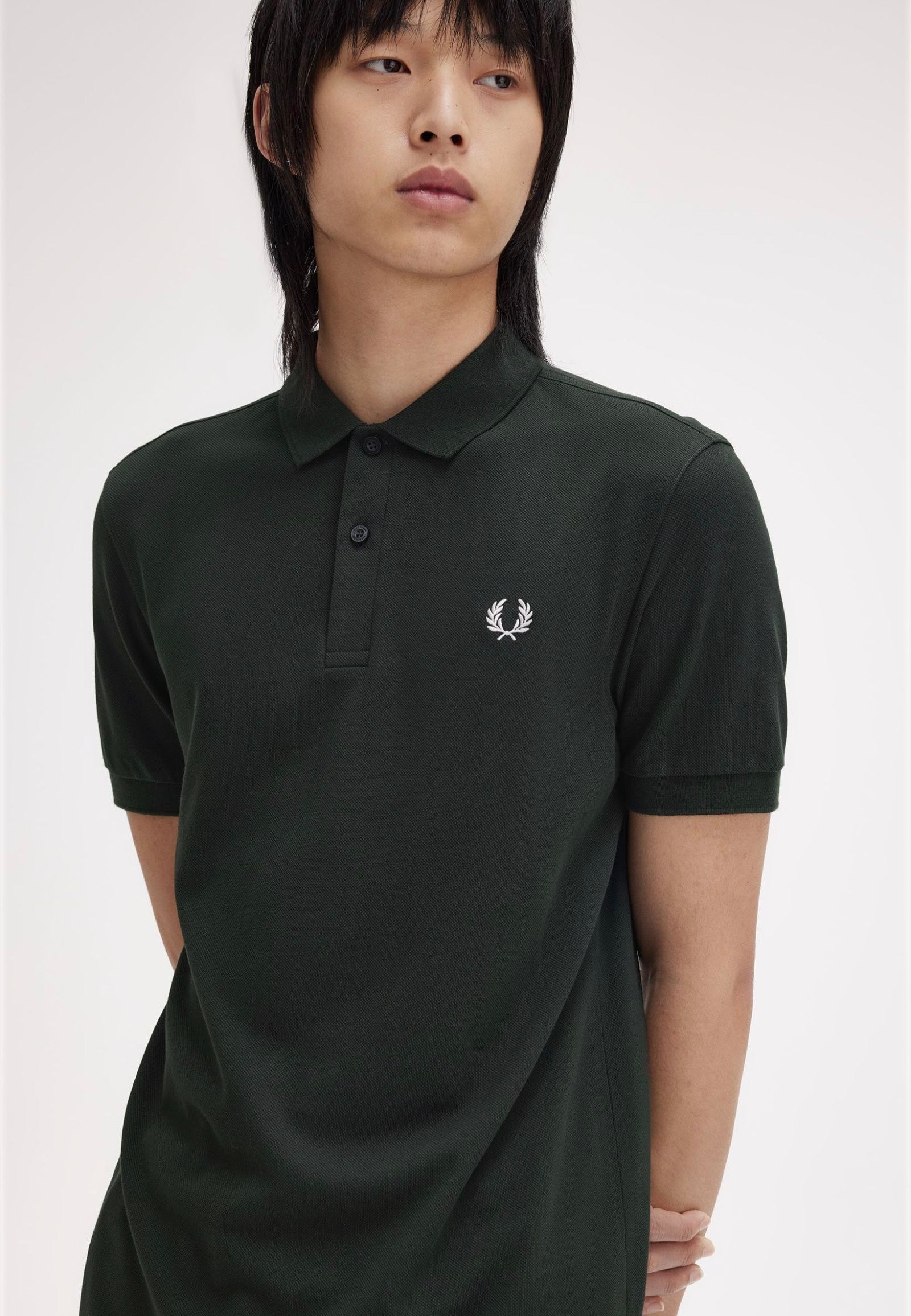 Fred Perry - Plain Night Green/Snow White - Polo | Men-Image