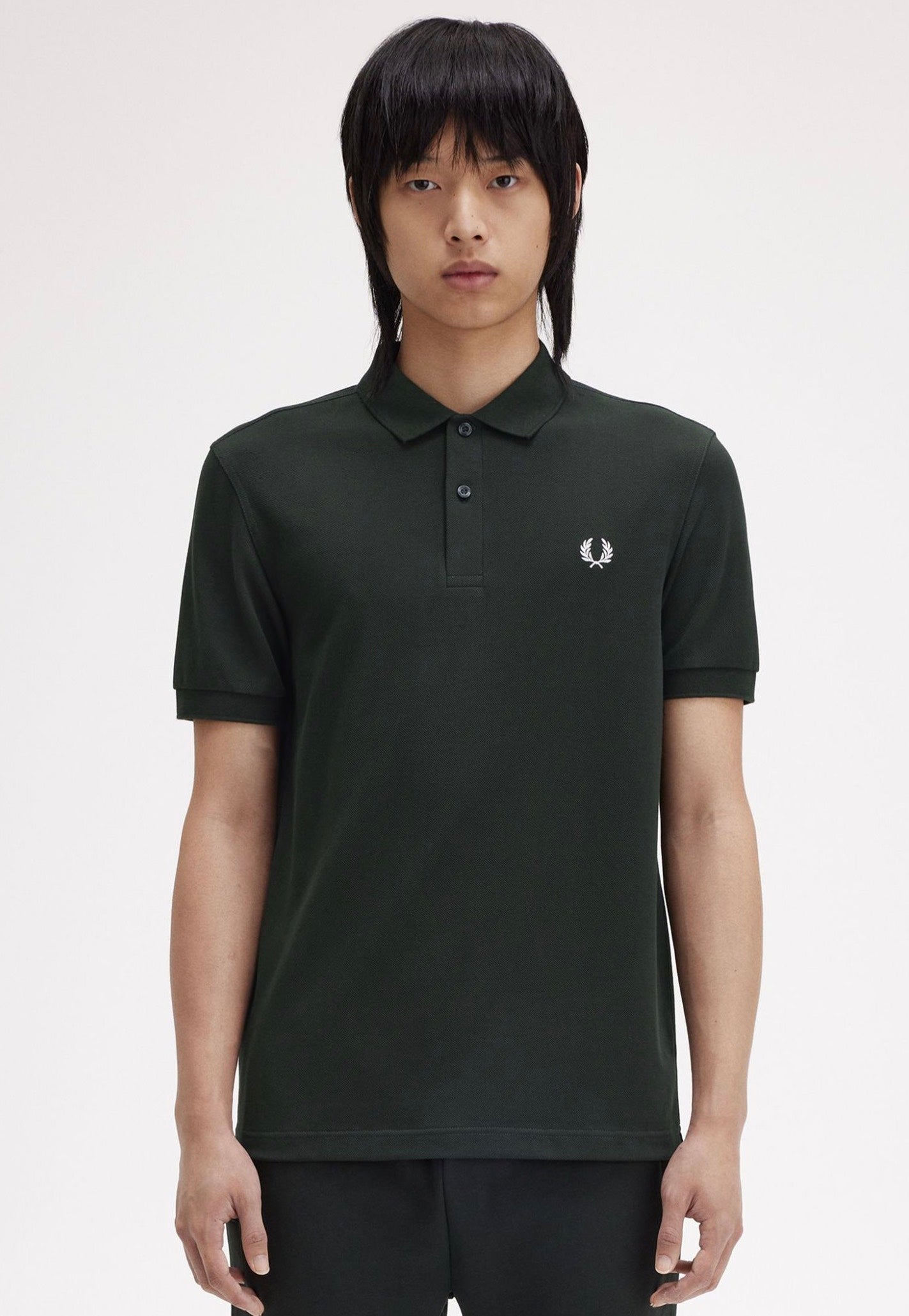 Fred Perry - Plain Night Green/Snow White - Polo | Men-Image