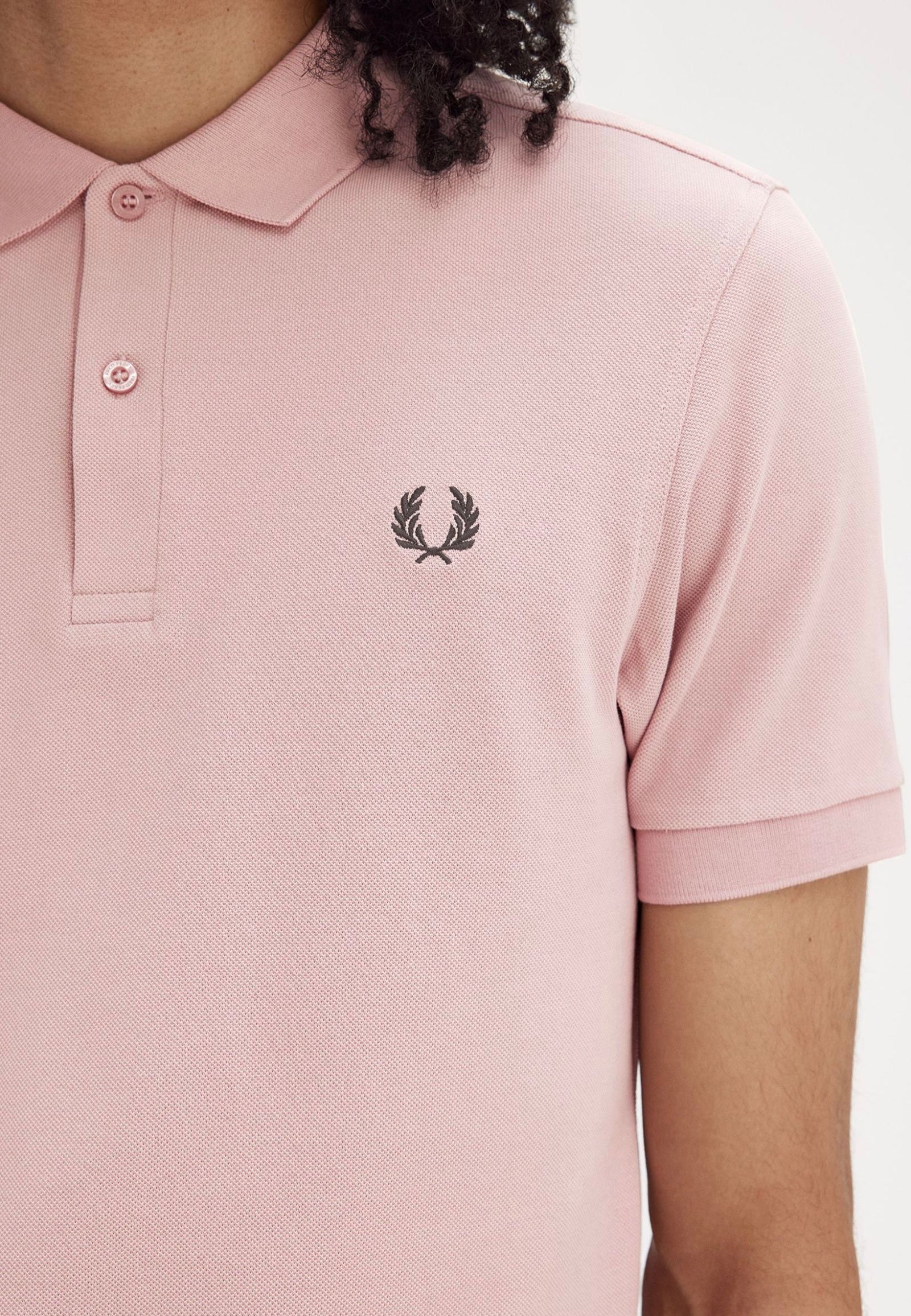 Fred Perry - Plain Dusty Rose Pink/Black - Polo | Men-Image