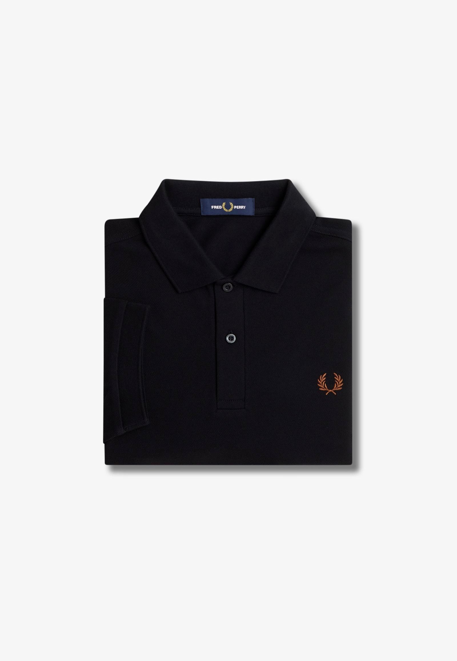 Fred Perry - Plain Black/Whisky Brown - Polo | Men-Image