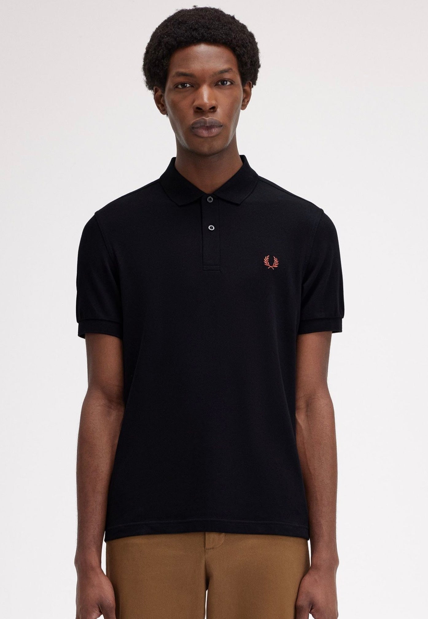 Fred Perry - Plain Black/Whisky Brown - Polo | Men-Image