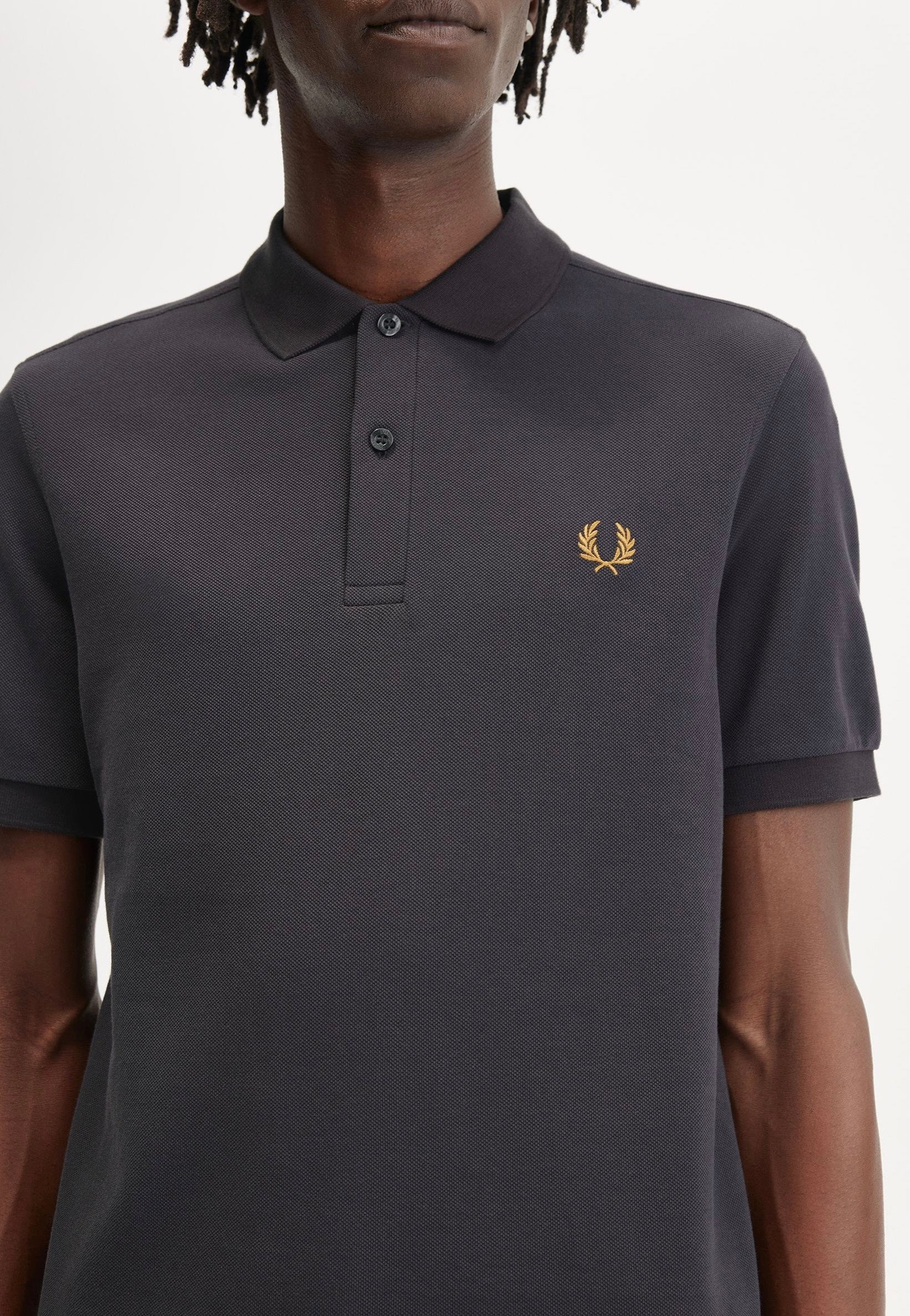 Fred Perry - Plain Anchor Grey/Dark Caramel - Polo | Men-Image