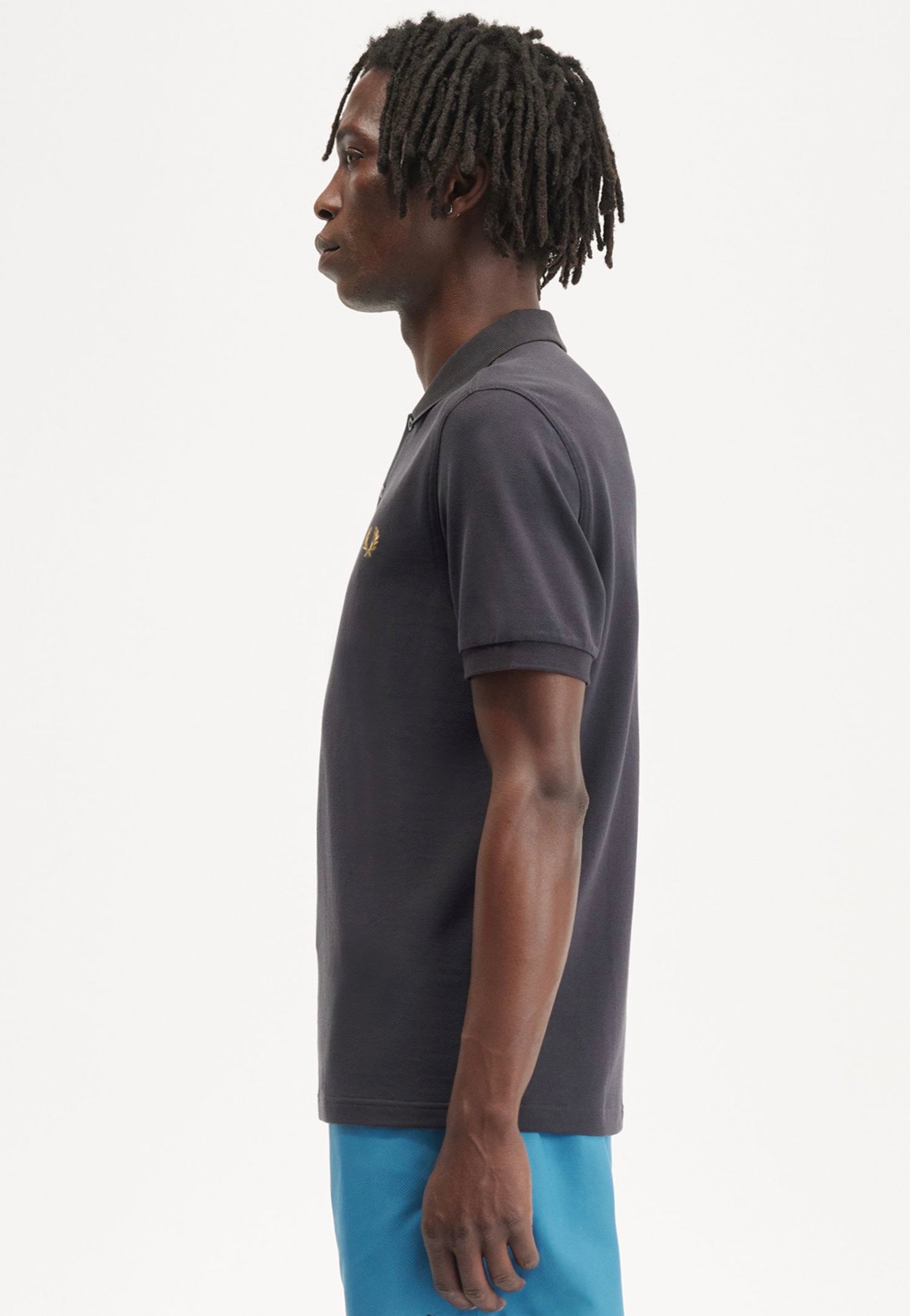 Fred Perry - Plain Anchor Grey/Dark Caramel - Polo | Men-Image