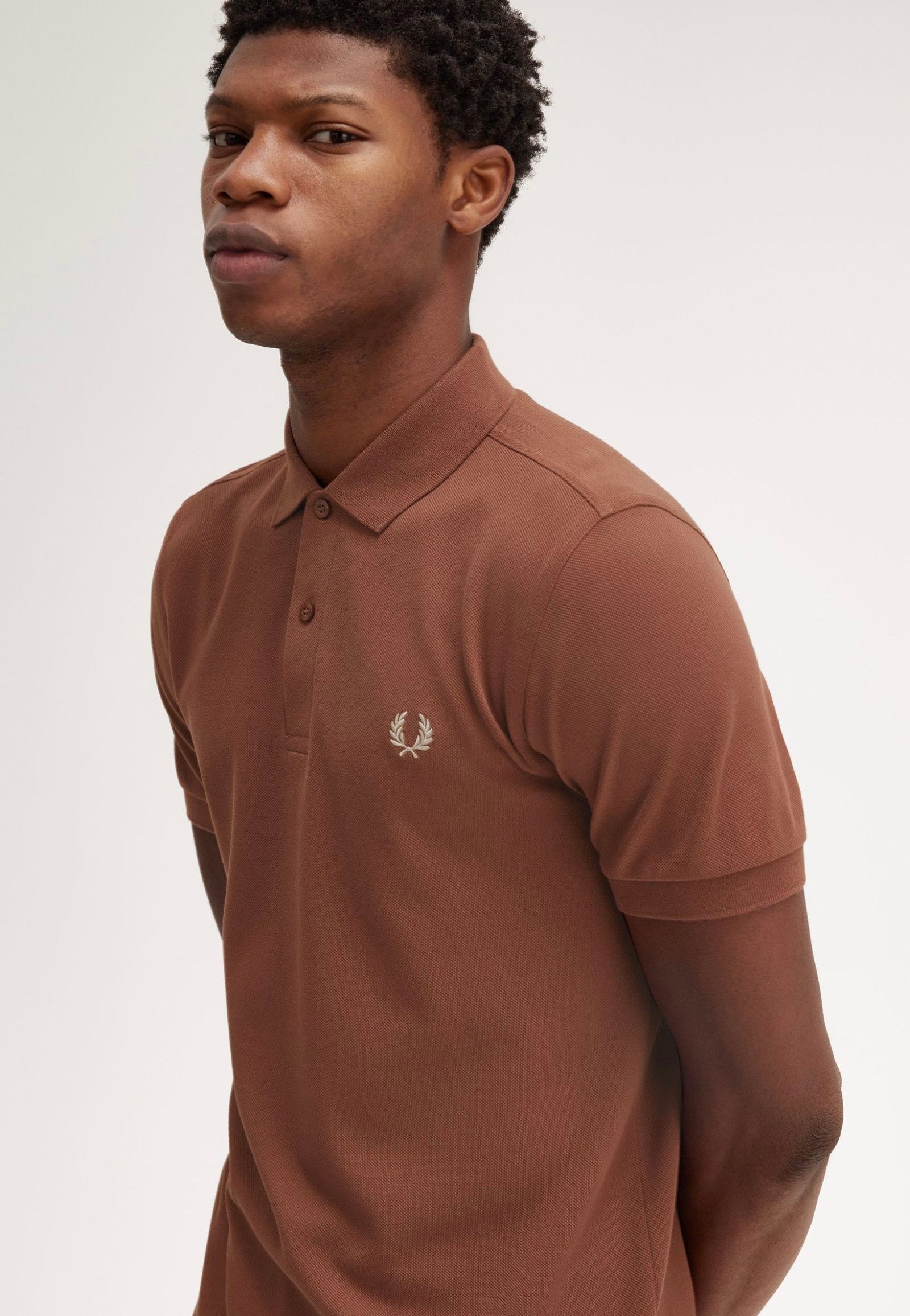 Fred Perry - Plain Whisky Brown/Porridge Marl - Polo | Men-Image