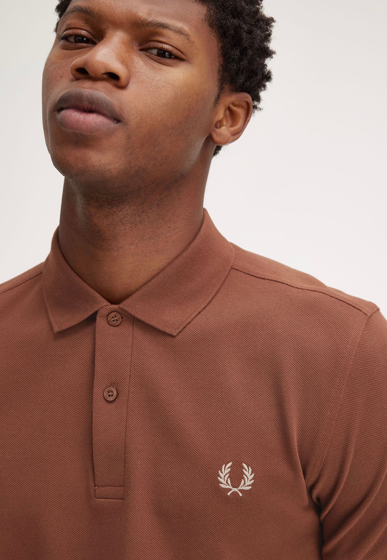 Fred Perry - Plain Whisky Brown/Porridge Marl - Polo | Men-Image