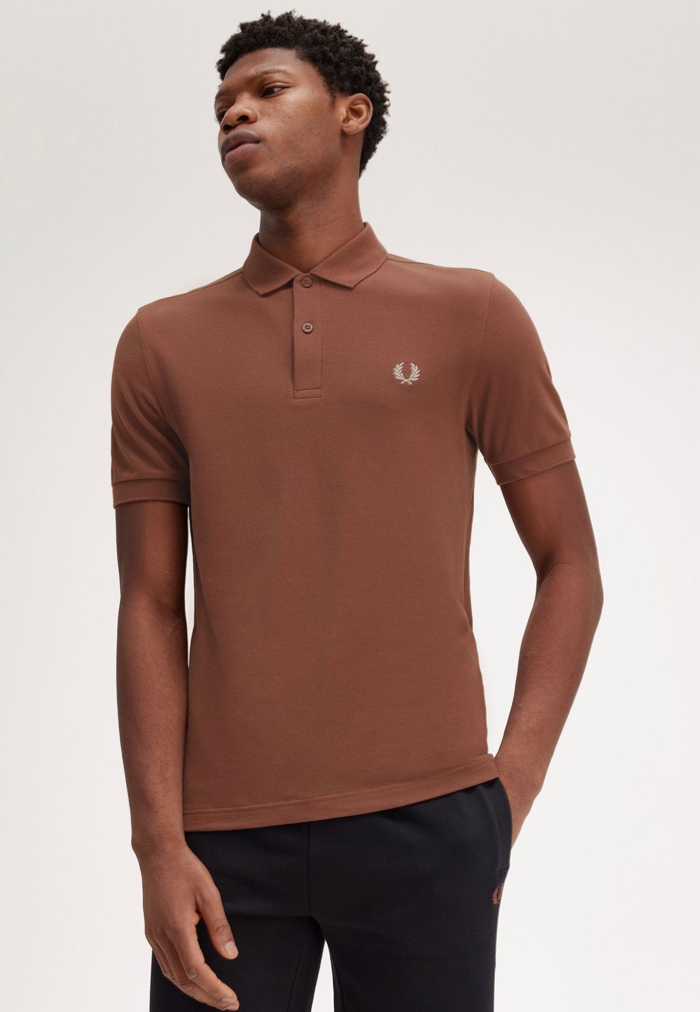 Fred Perry - Plain Whisky Brown/Porridge Marl - Polo | Men-Image