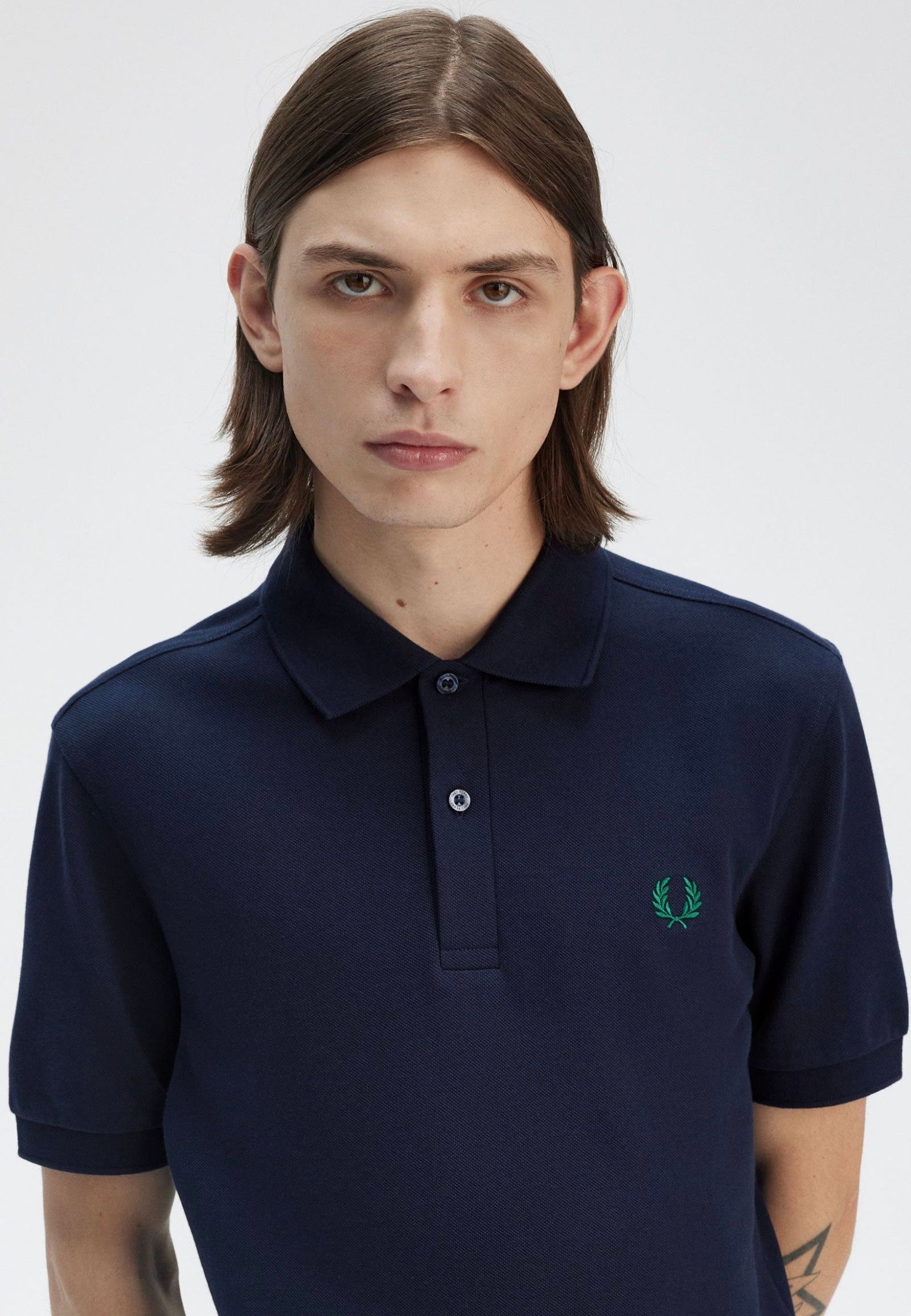 Fred Perry - The Fred Perry Dark Carbon/Label Green - Polo | Men-Image