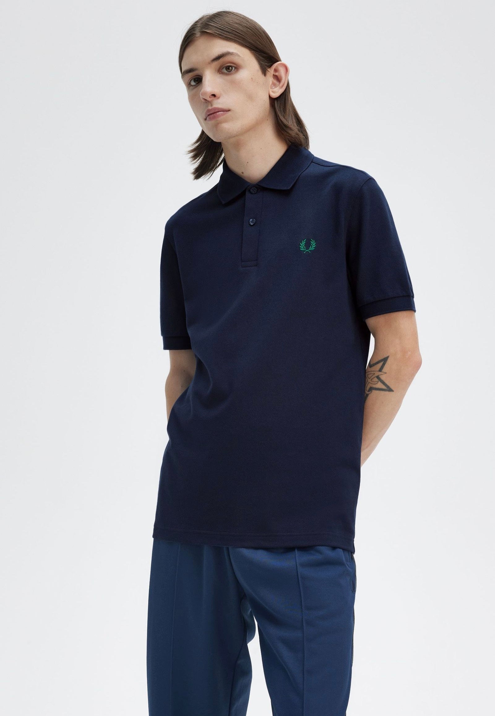 Fred Perry - The Fred Perry Dark Carbon/Label Green - Polo | Men-Image