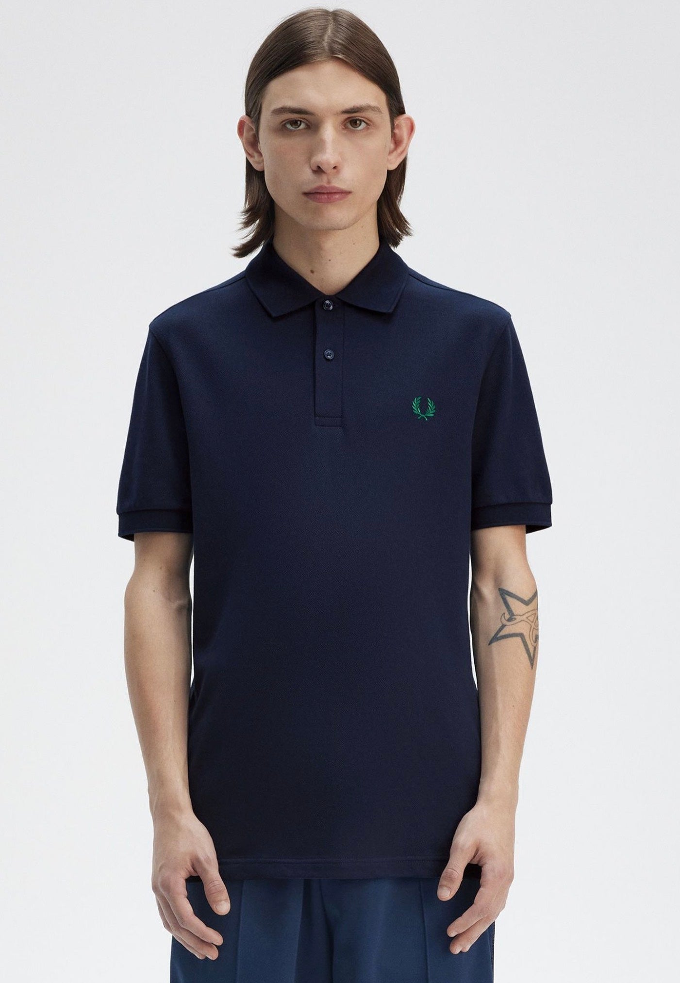 Fred Perry - The Fred Perry Dark Carbon/Label Green - Polo | Men-Image