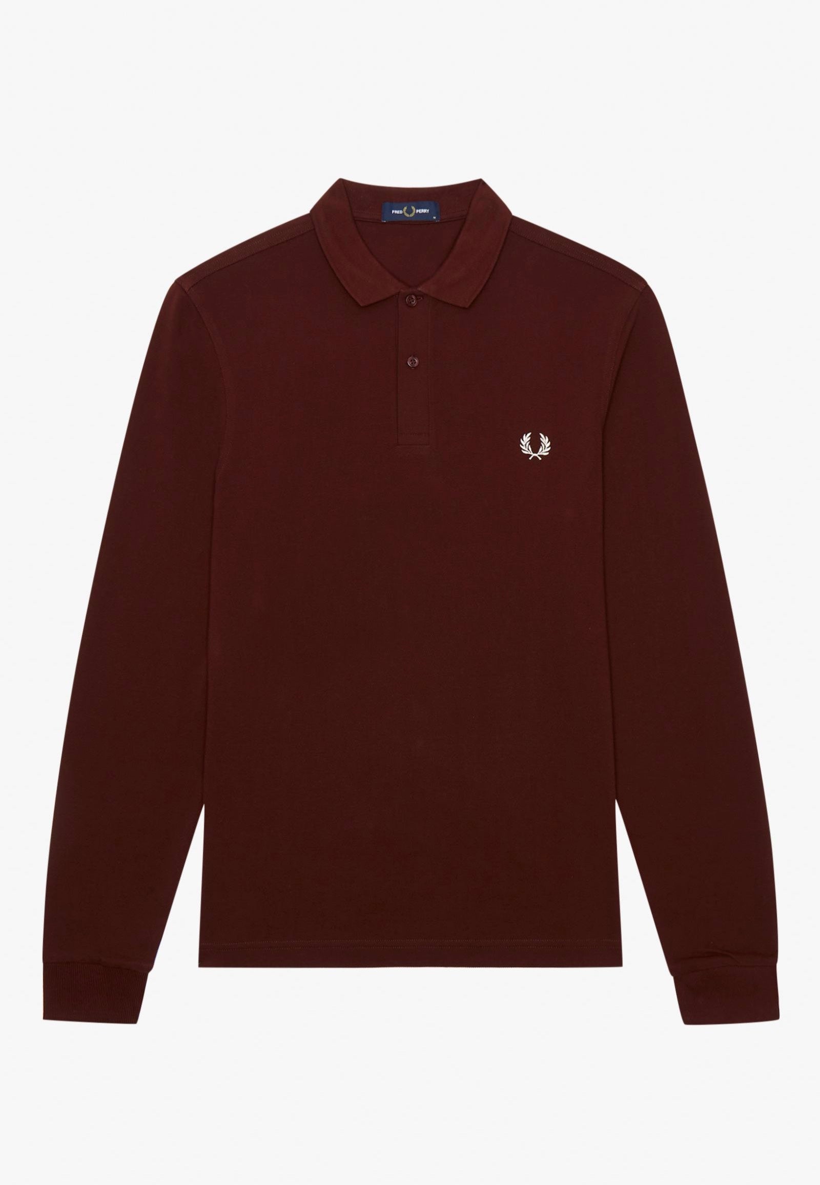 Fred Perry - Plain Oxblood/Ecru - Longsleeve | Men-Image