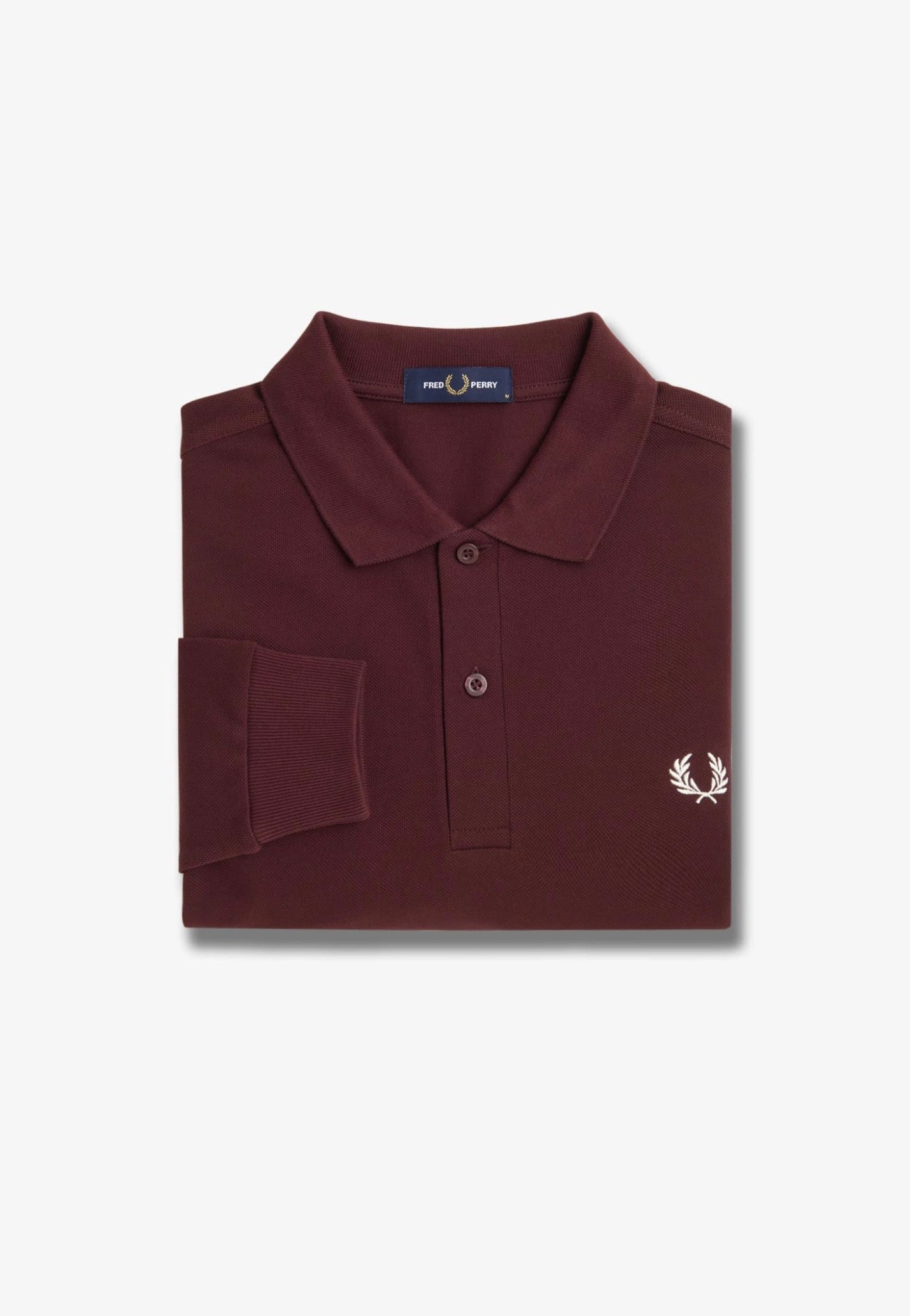 Fred Perry - Plain Oxblood/Ecru - Longsleeve | Men-Image