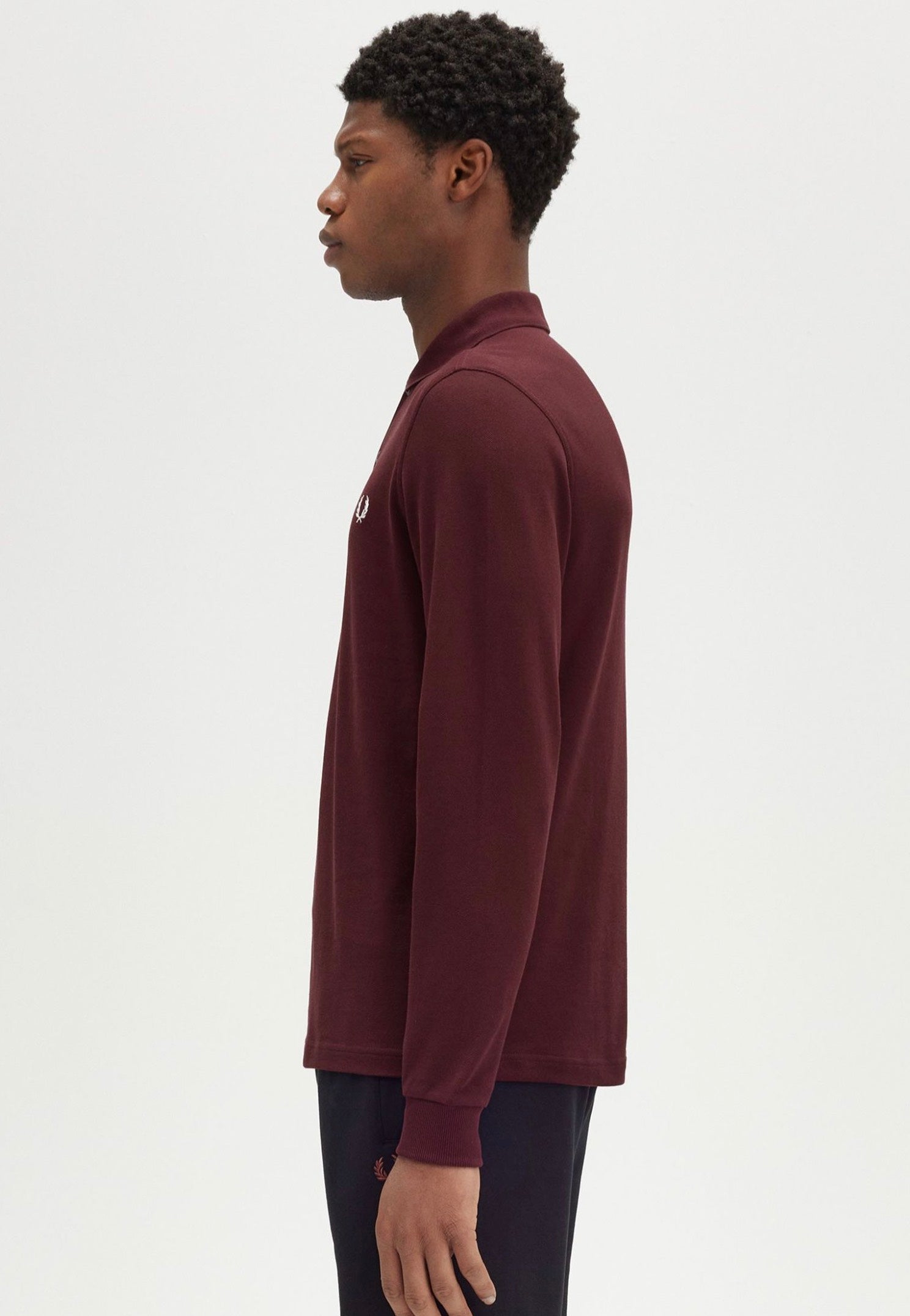 Fred Perry - Plain Oxblood/Ecru - Longsleeve | Men-Image