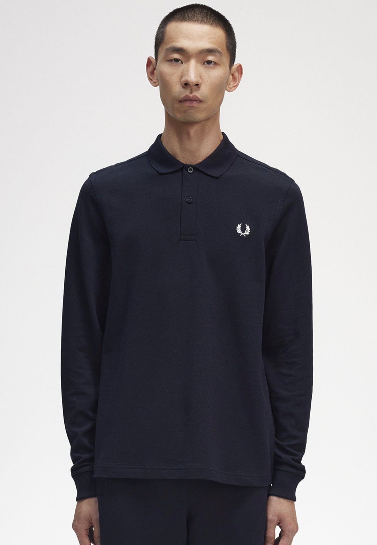 Fred Perry - Plain Navy/White - Longsleeve | Men-Image