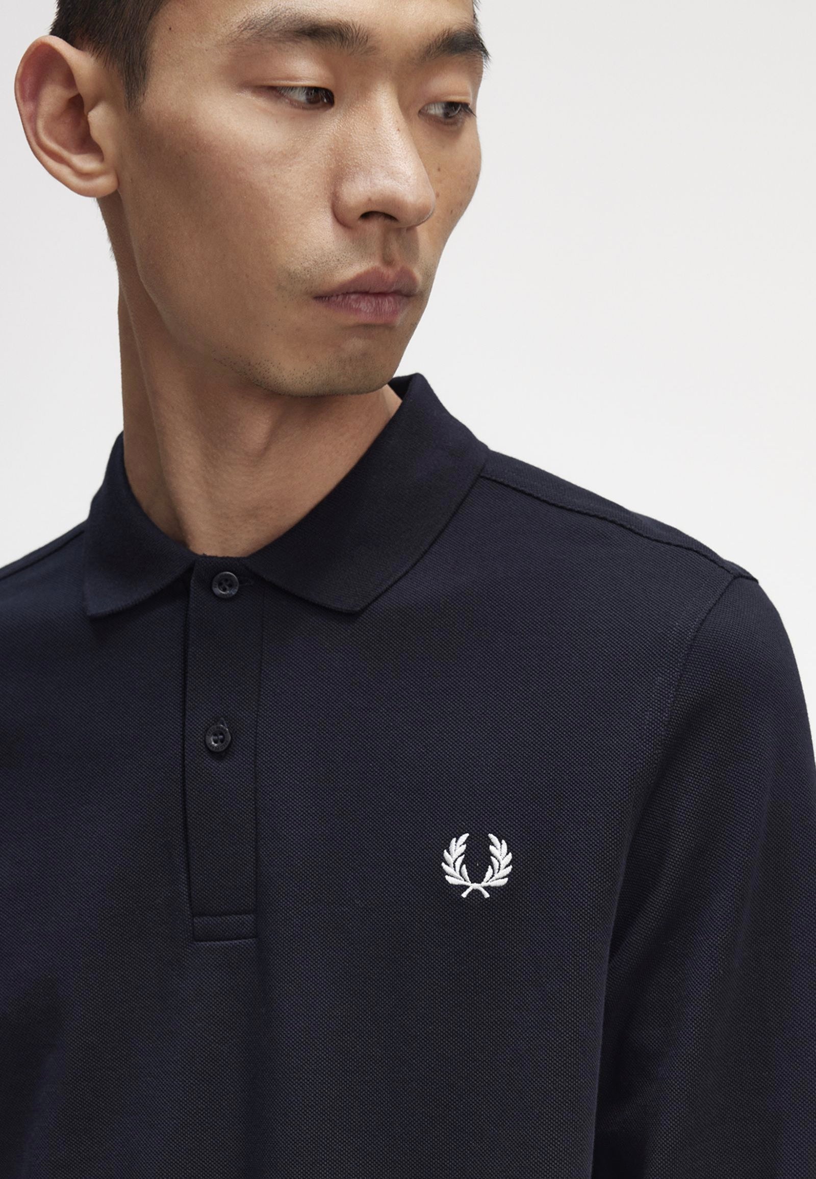 Fred Perry - Plain Navy/White - Longsleeve | Men-Image