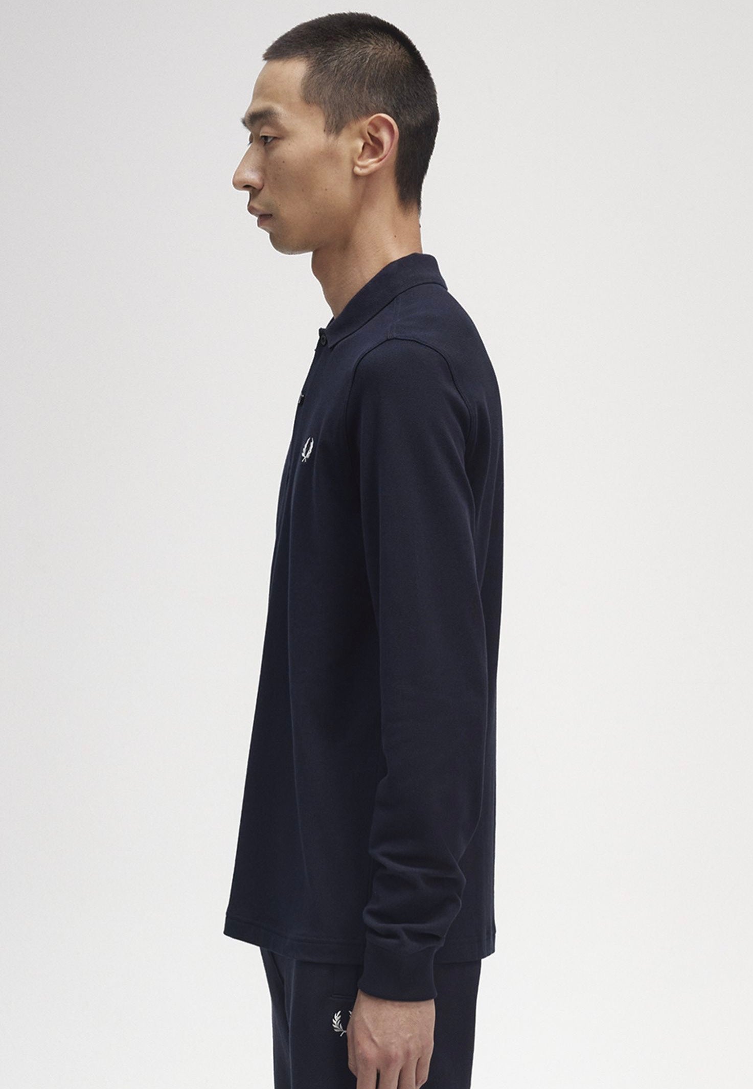 Fred Perry - Plain Navy/White - Longsleeve | Men-Image