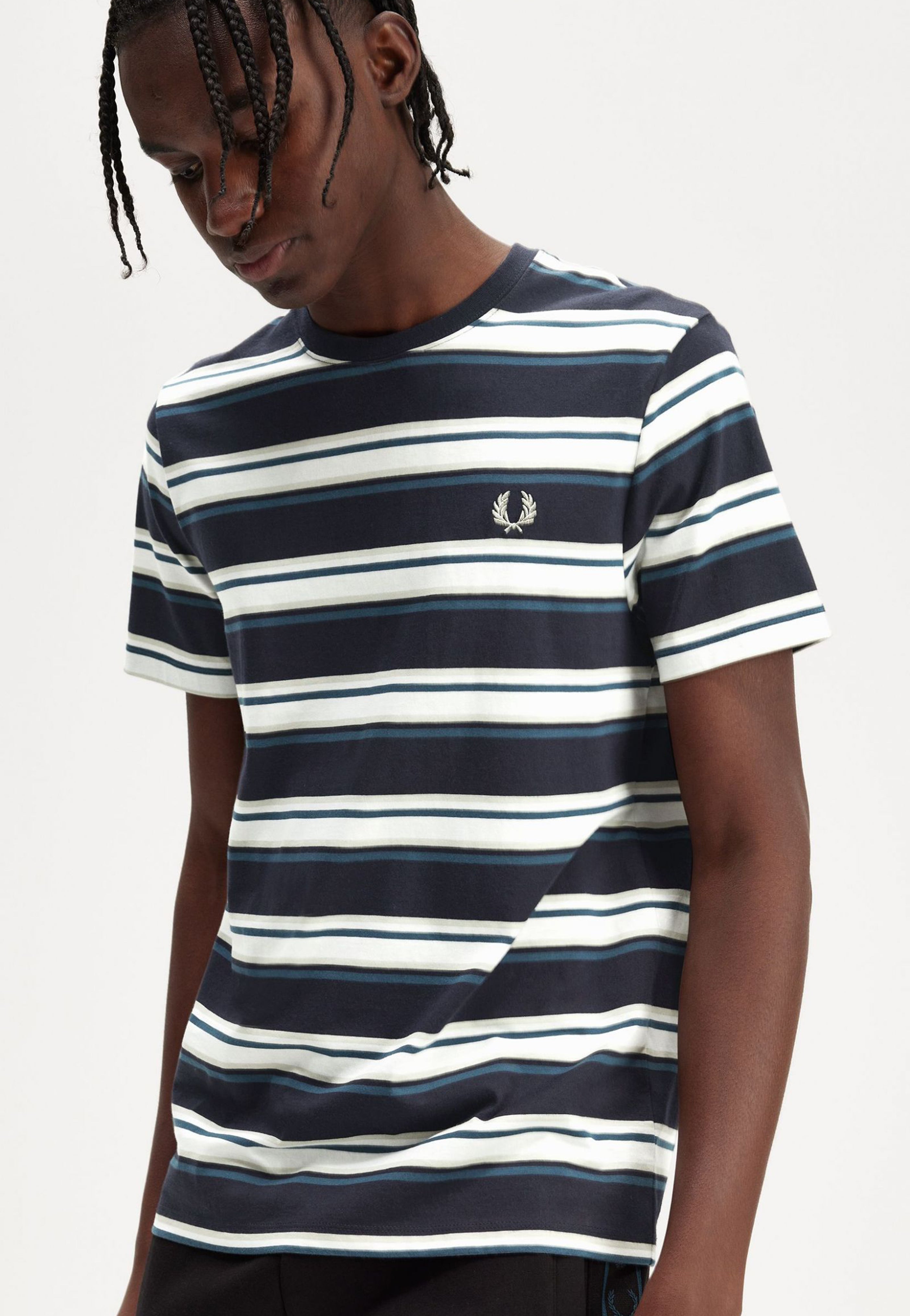 Fred Perry - Stripe Navy - T-Shirt | Men-Image